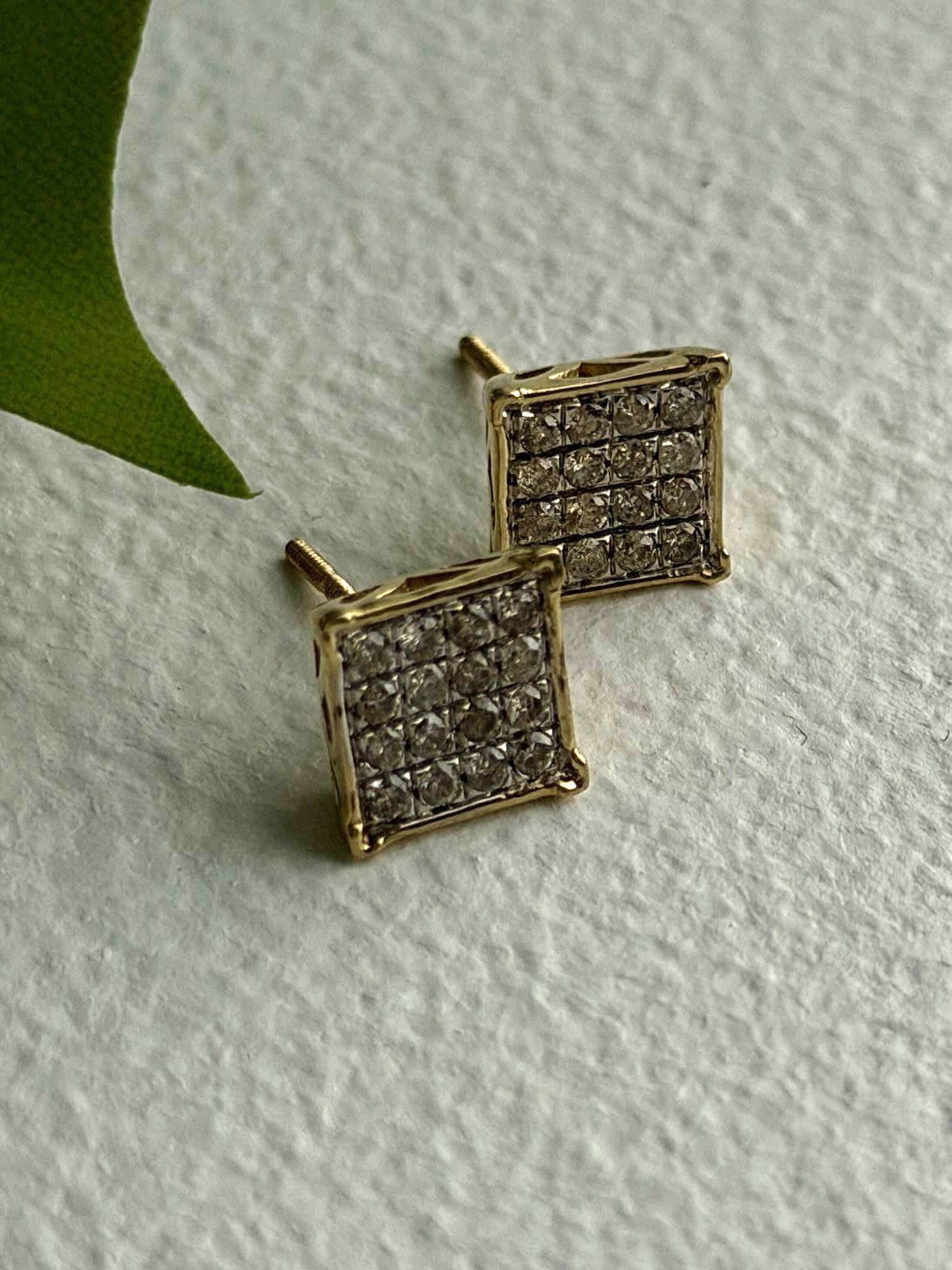 10K Yellow Gold 0.50 ctw Diamonds Stud Earrings