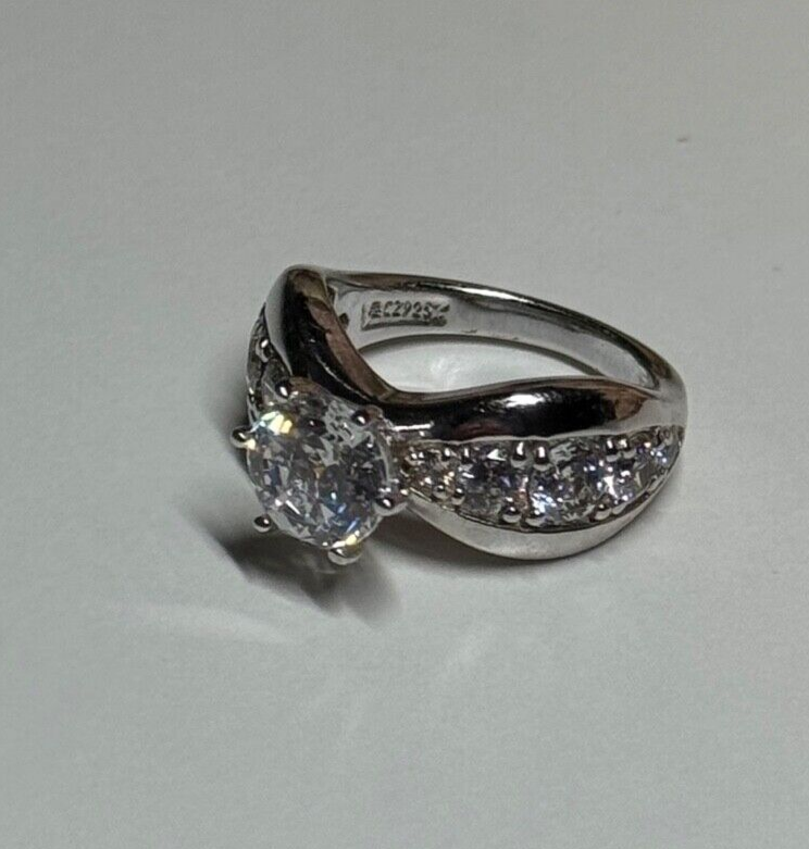 925 Sterling Silver CZ Ring Size 6.5