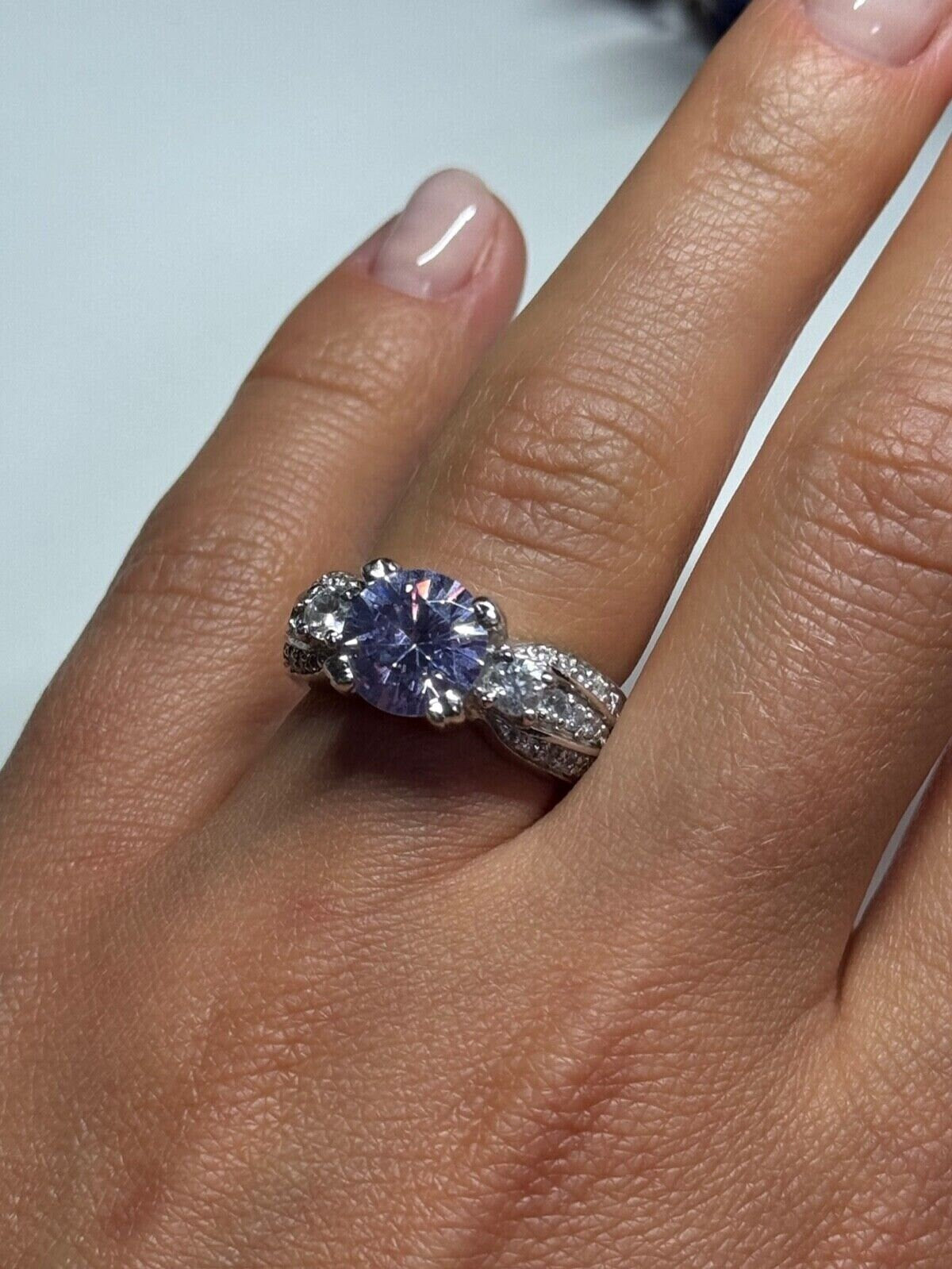 925 Sterling Silver CZ Ring Size 6