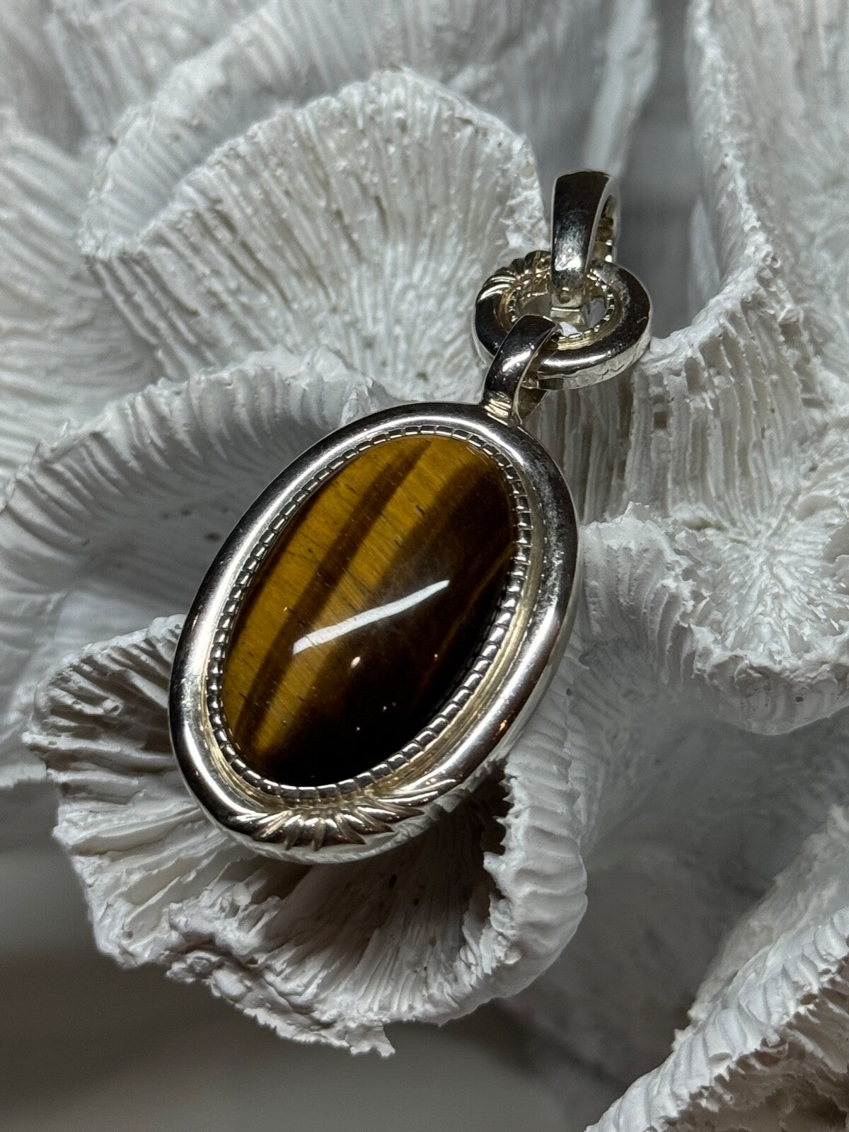 925 Sterling Silver Amber Pendant Length 2.5 Inch
