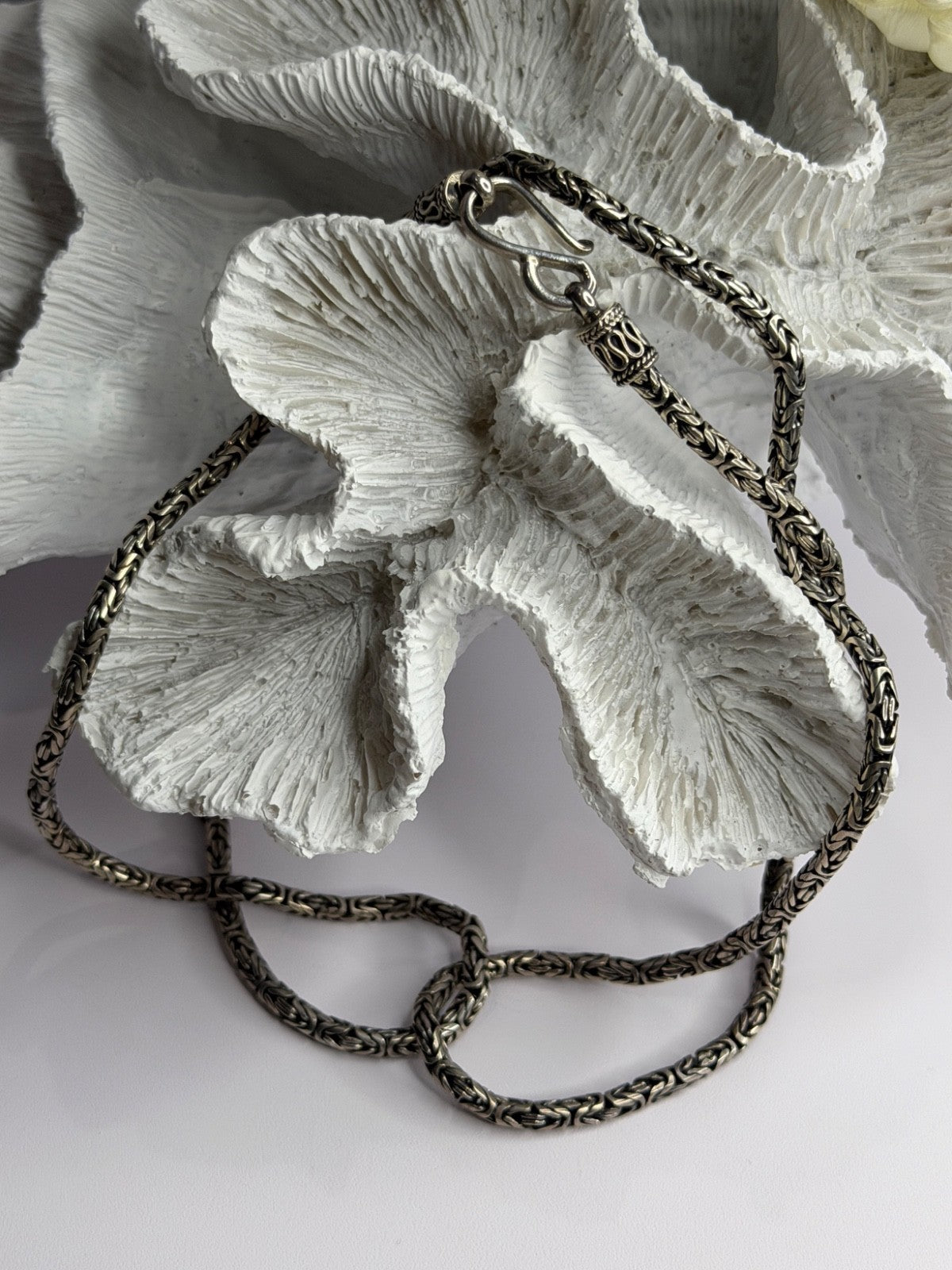 Vintage Indonesia BA 925 Sterling Silver Chain Necklace