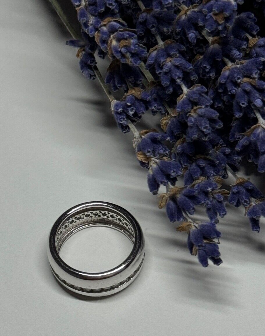 925 Sterling Silver CZ Ring Size 6