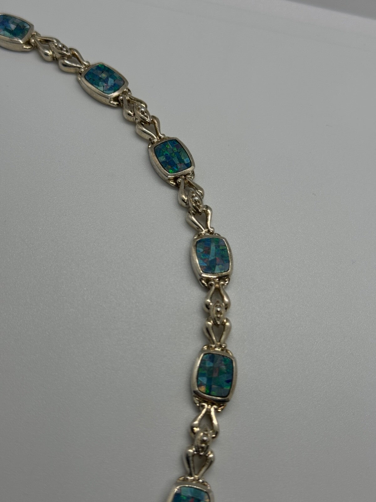 925 Sterling Silver Opal Bracelet