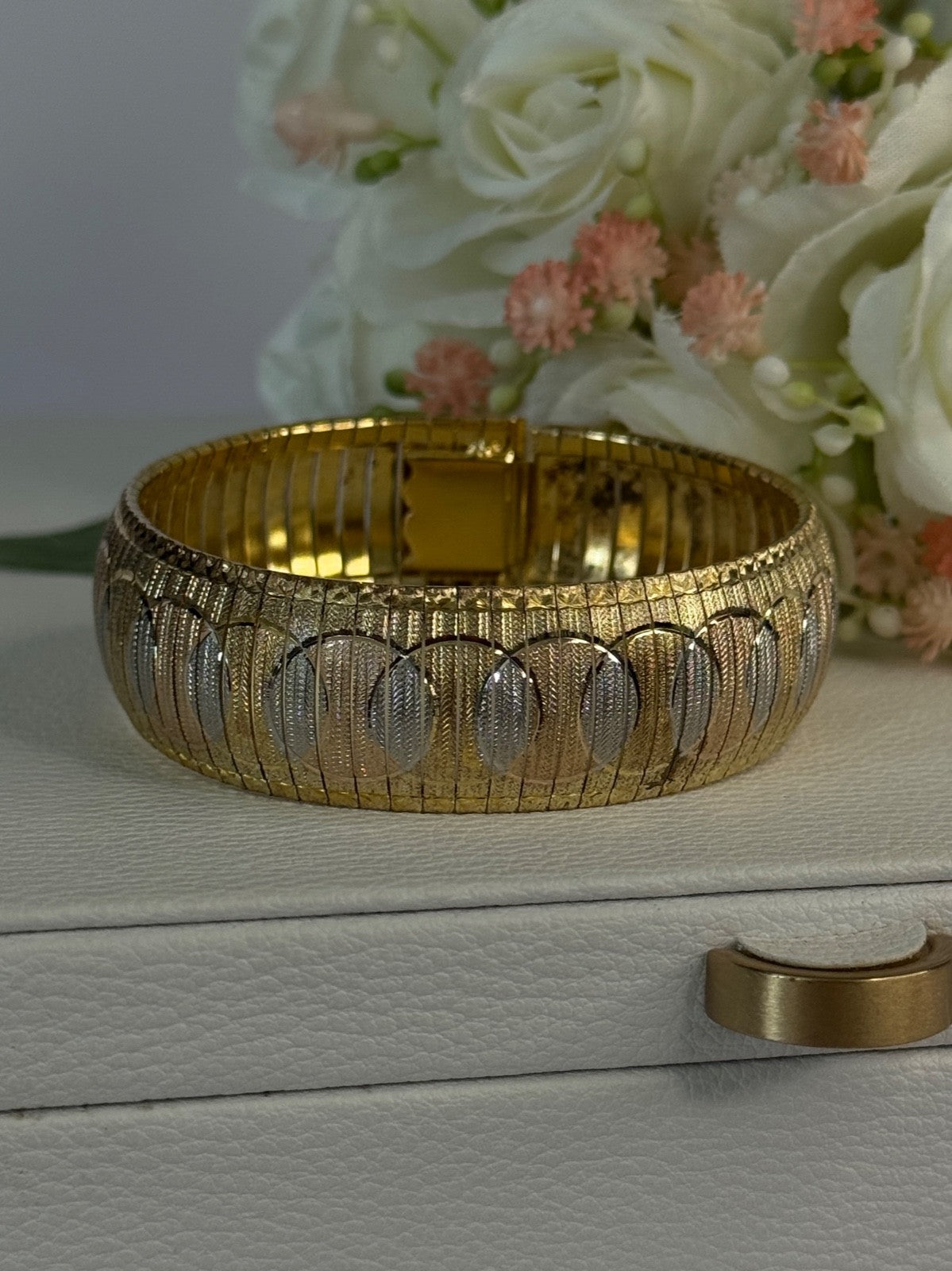 Italy Milor 925 Sterling Silver Gold Plated Bracelet Length 7.5 Inch
