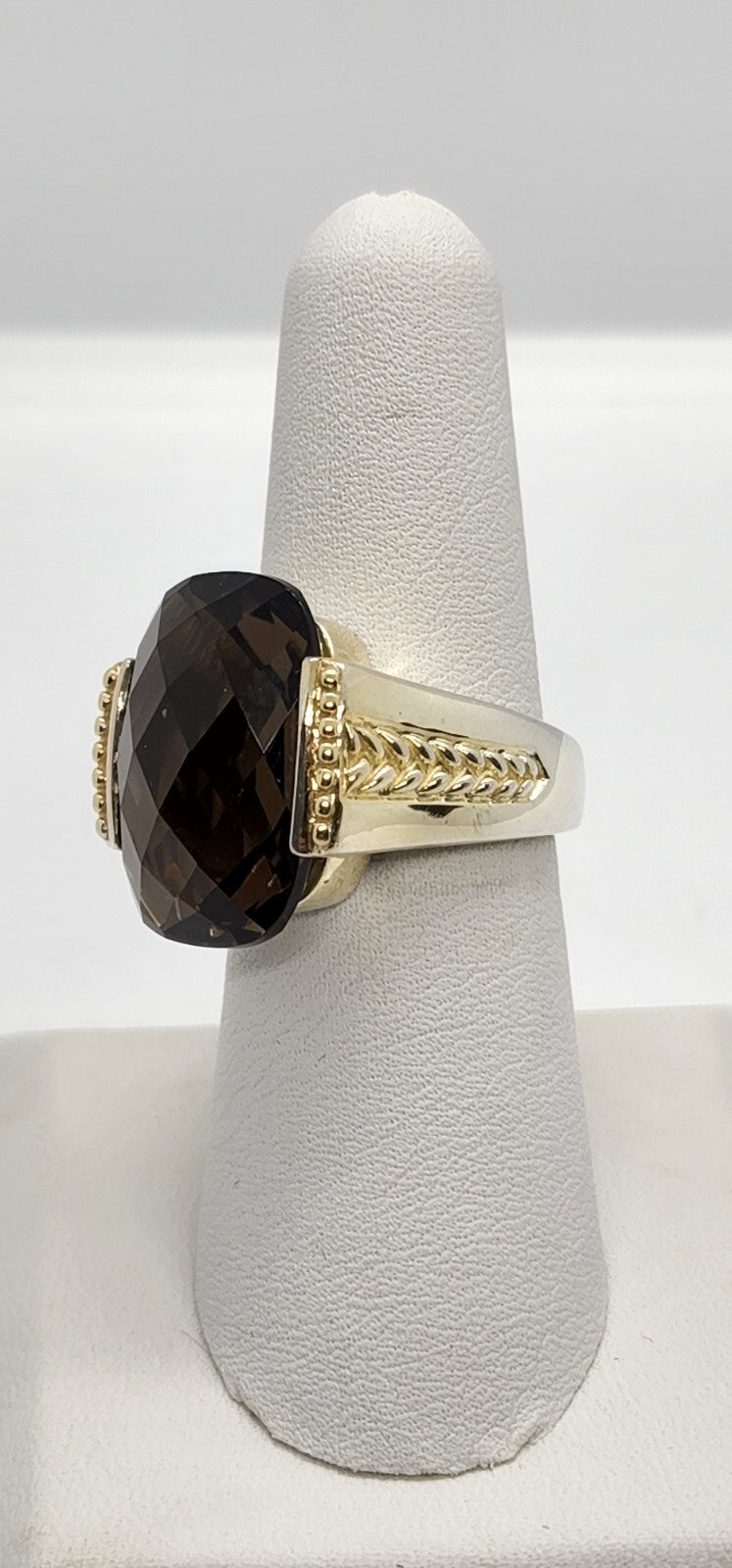 925 Sterling Silver Quartz Ring Size 7