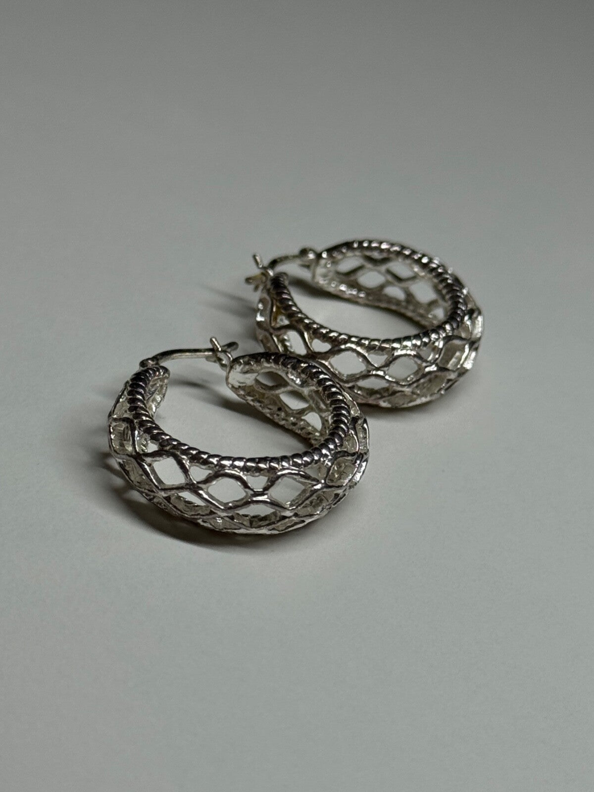 925 Sterling Silver Earrings Length 24 Mm