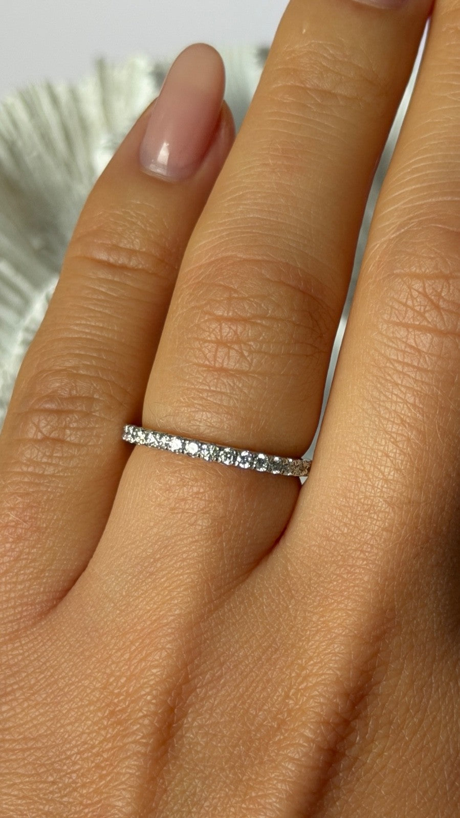 14K White Gold Diamond 0.46 carat Ring Size 5.5