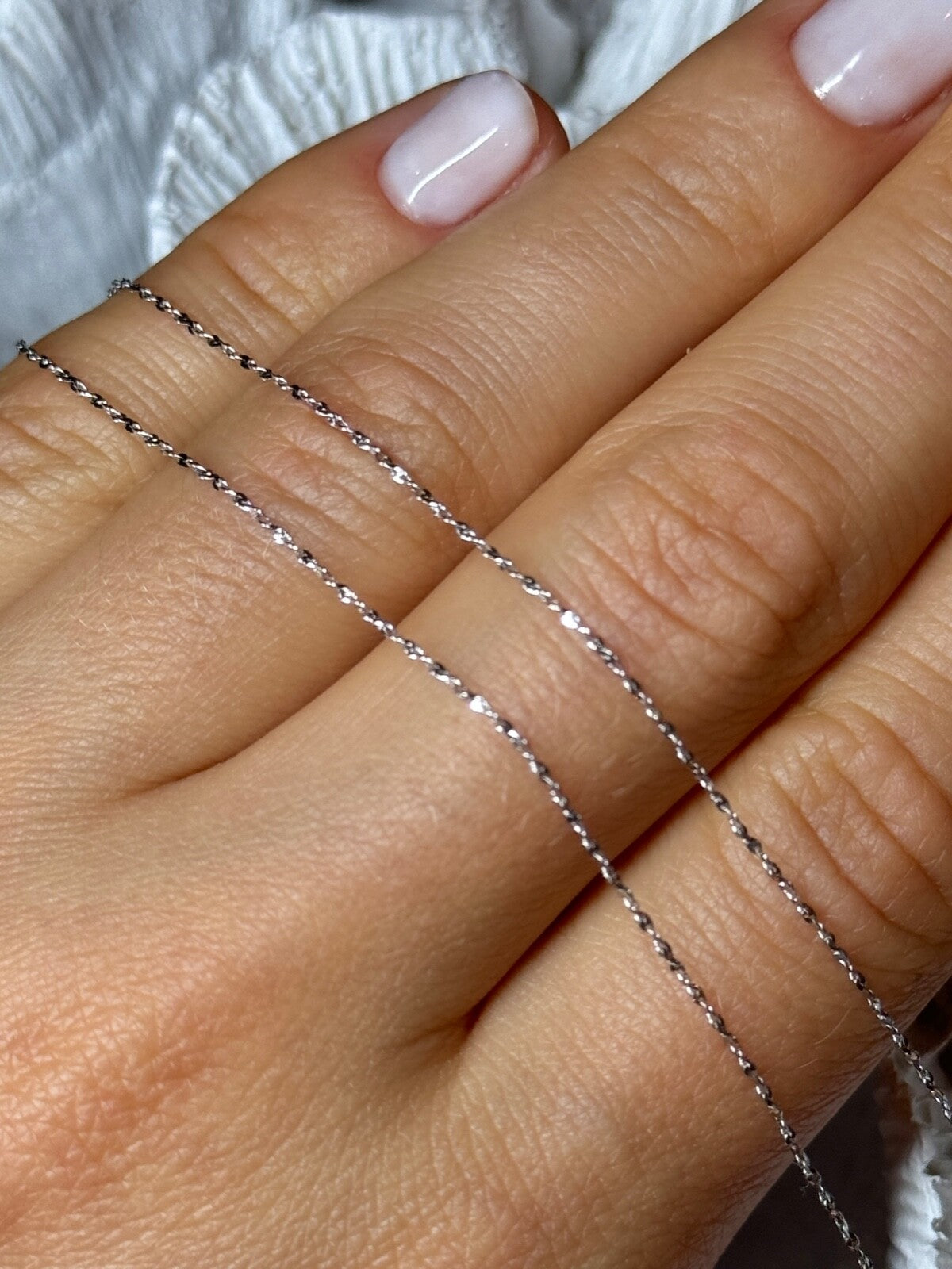 925 Sterling Silver Fresh Water Necklace Length 18 Inch