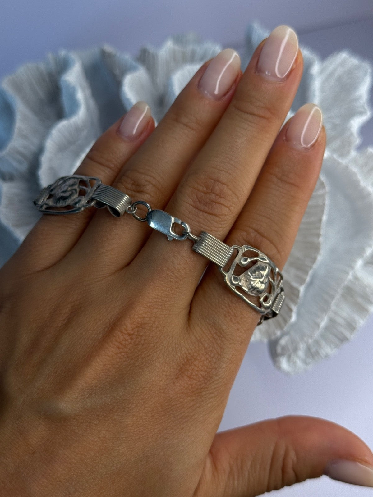 Vintage Dane Craft 925 Sterling Silver Bracelet Size 7.5