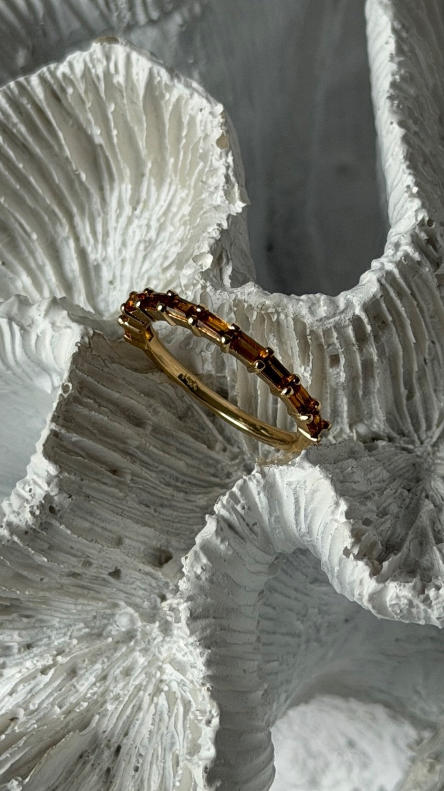 14K Yellow Gold Citrine Ring Size 5.5