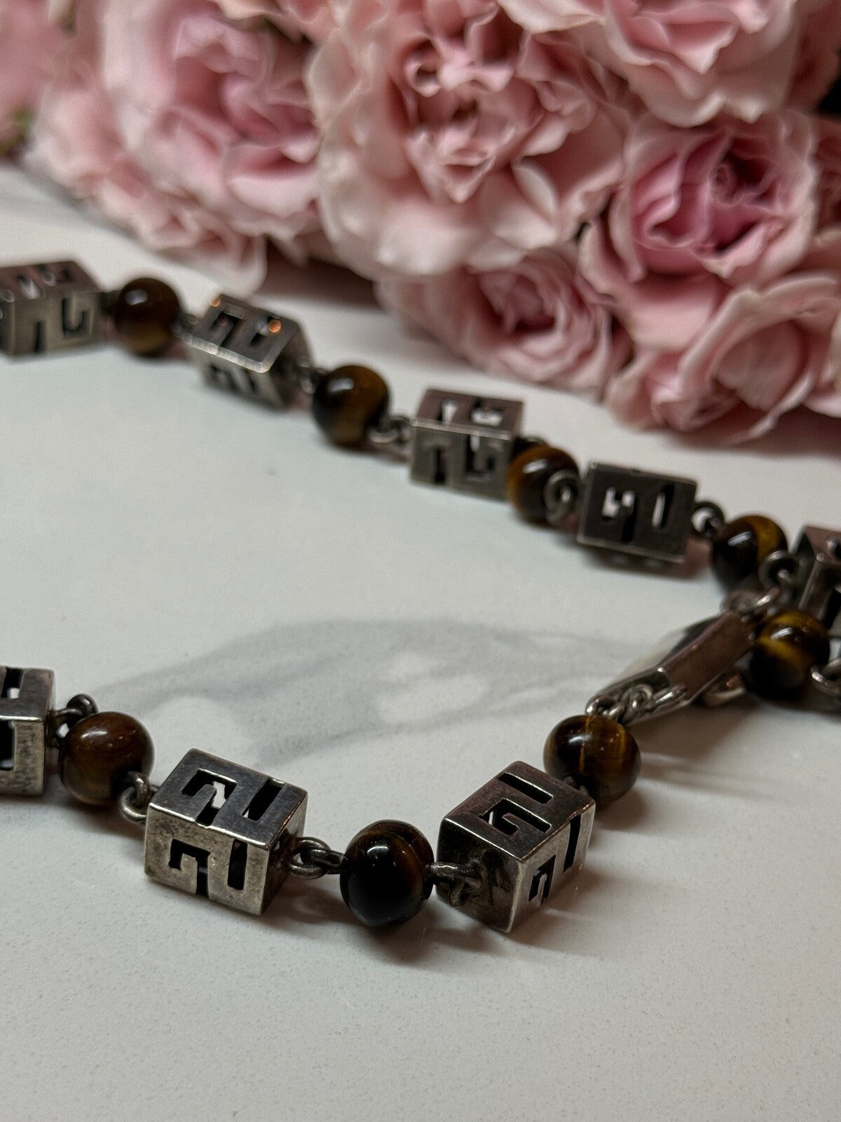 925 Sterling Silver Amber Necklace Length 20 Inch