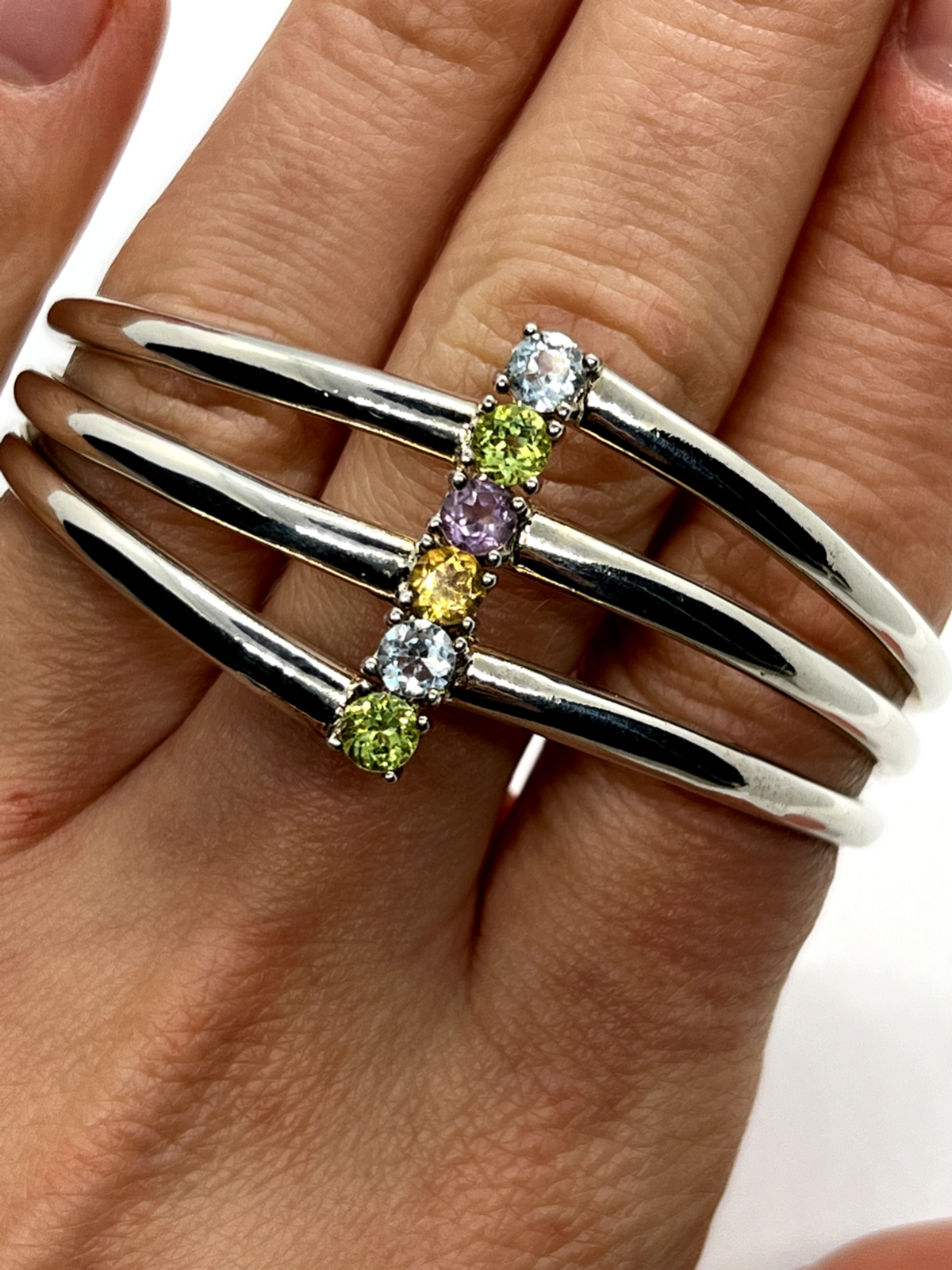 925 Sterling Silver Spinel Bracelet
