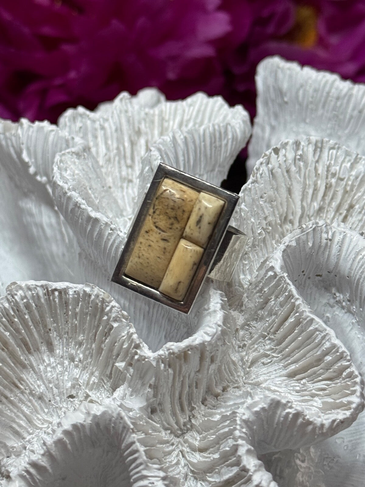Vintage 925 Sterling Silver Yashma Versions Ring Size 7