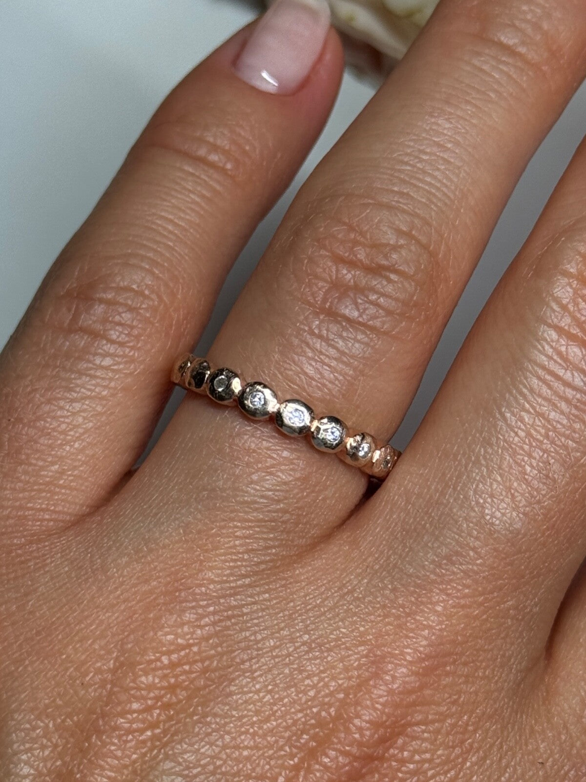 925 Sterling Silver Gold Plated CZ Ring Size 7
