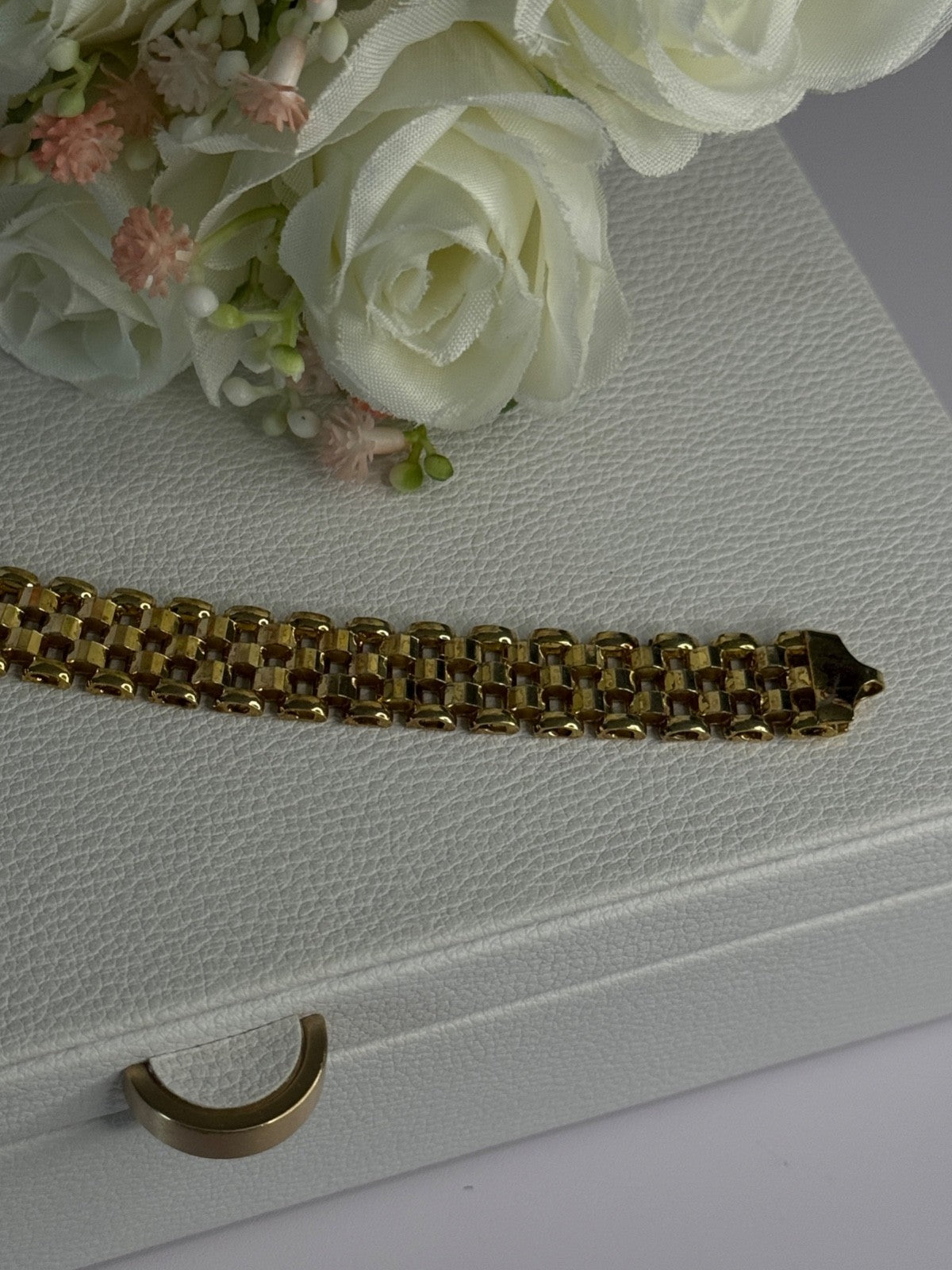 925 Sterling Silver Gold Plated Italy Milor Bracelet Length 7 Inch