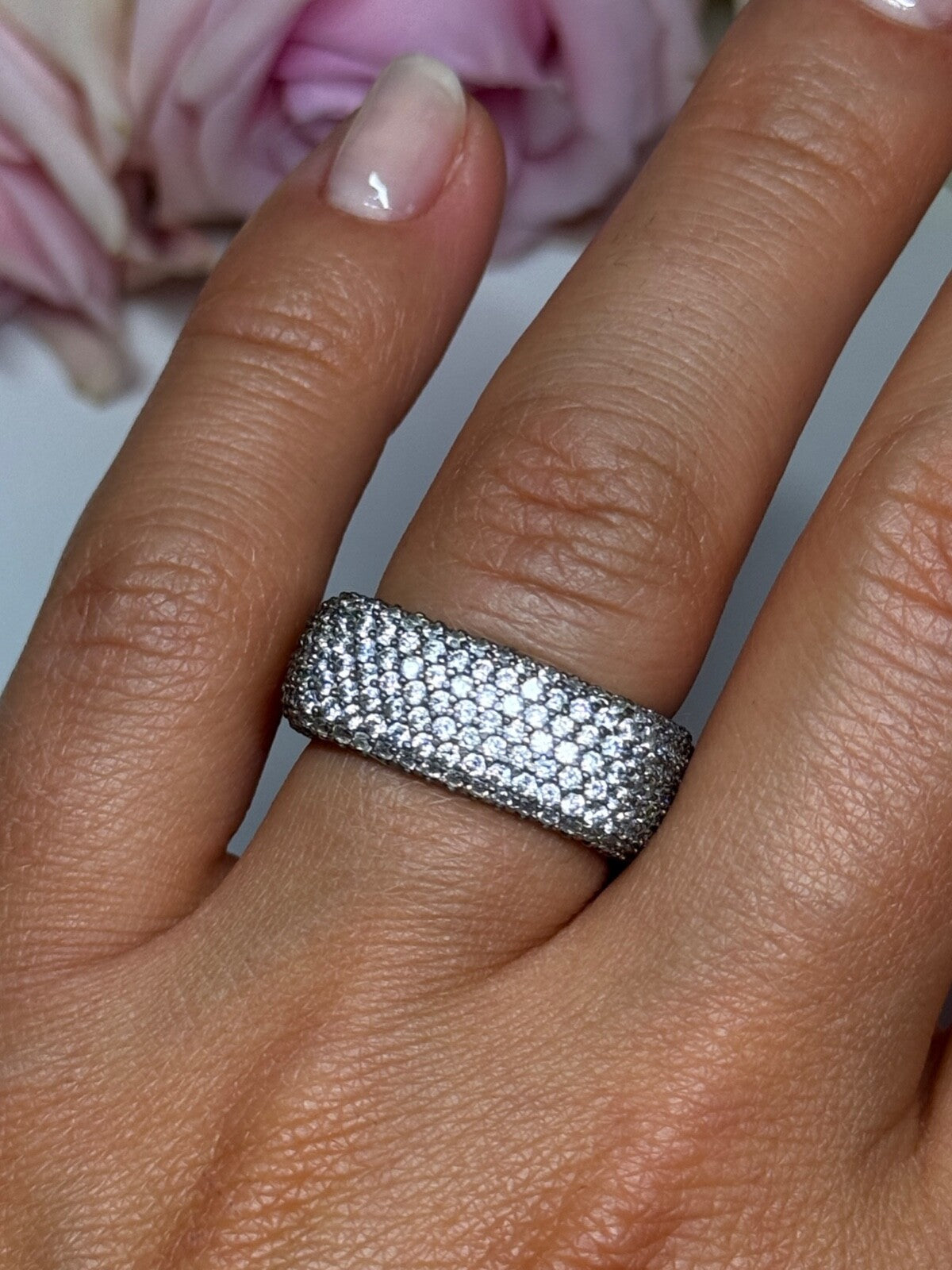 925 Sterling Silver CZ Ring Size 6