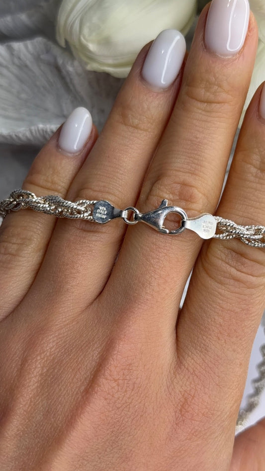 Beautiful Italy Milor 925 Sterling Silver Chain Necklace Length 20 in