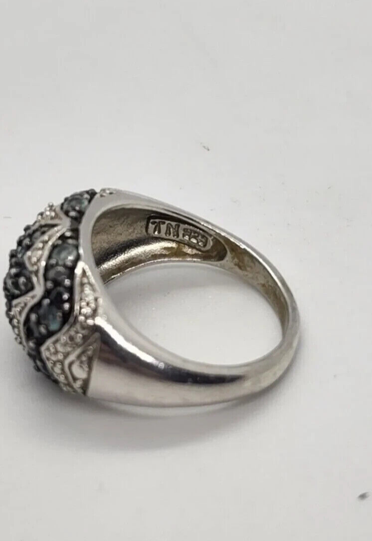 925 Sterling Silver Spinel Ring Size 6.5