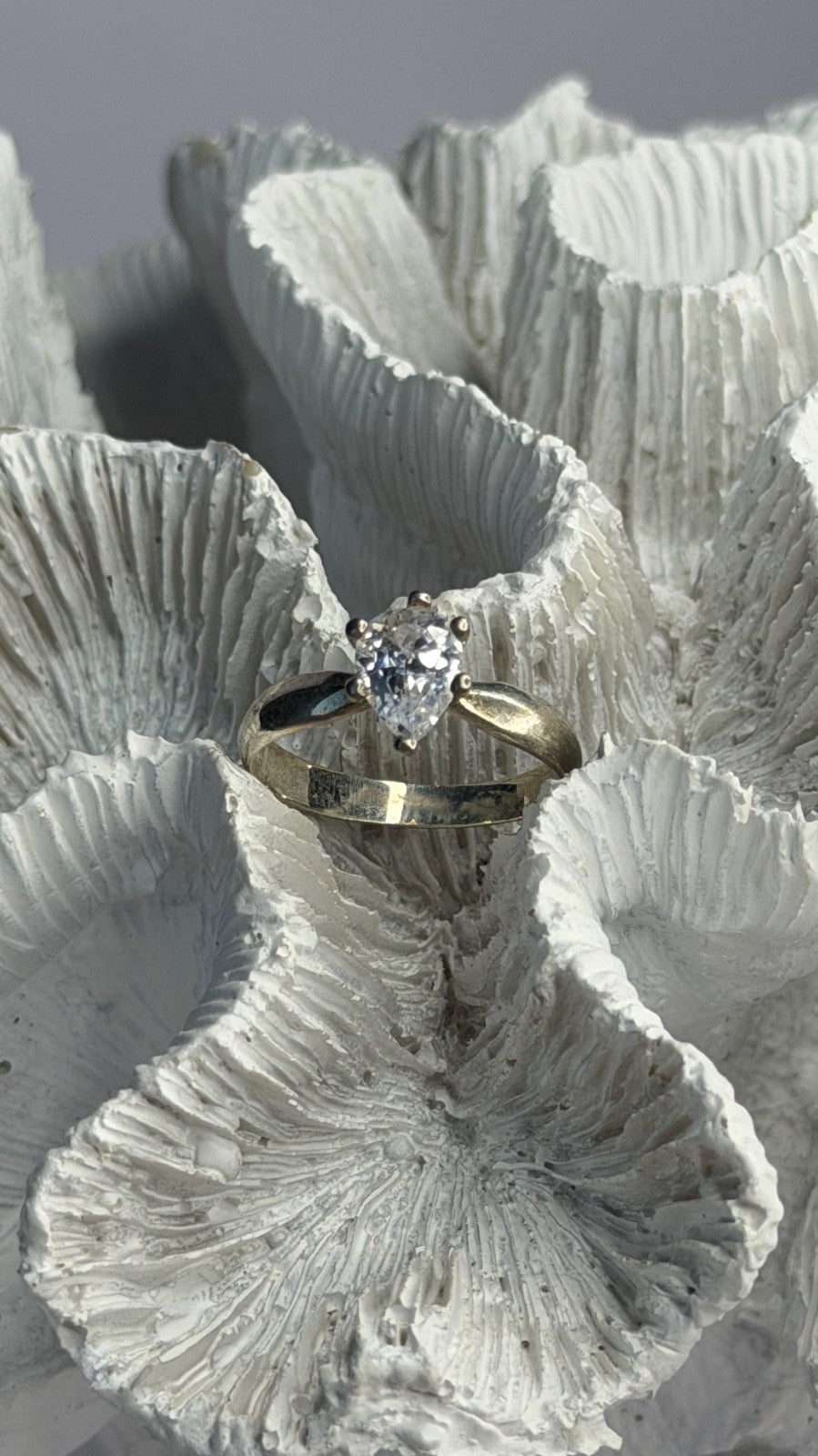 925 Sterling Silver Cz Ring Size 6.5