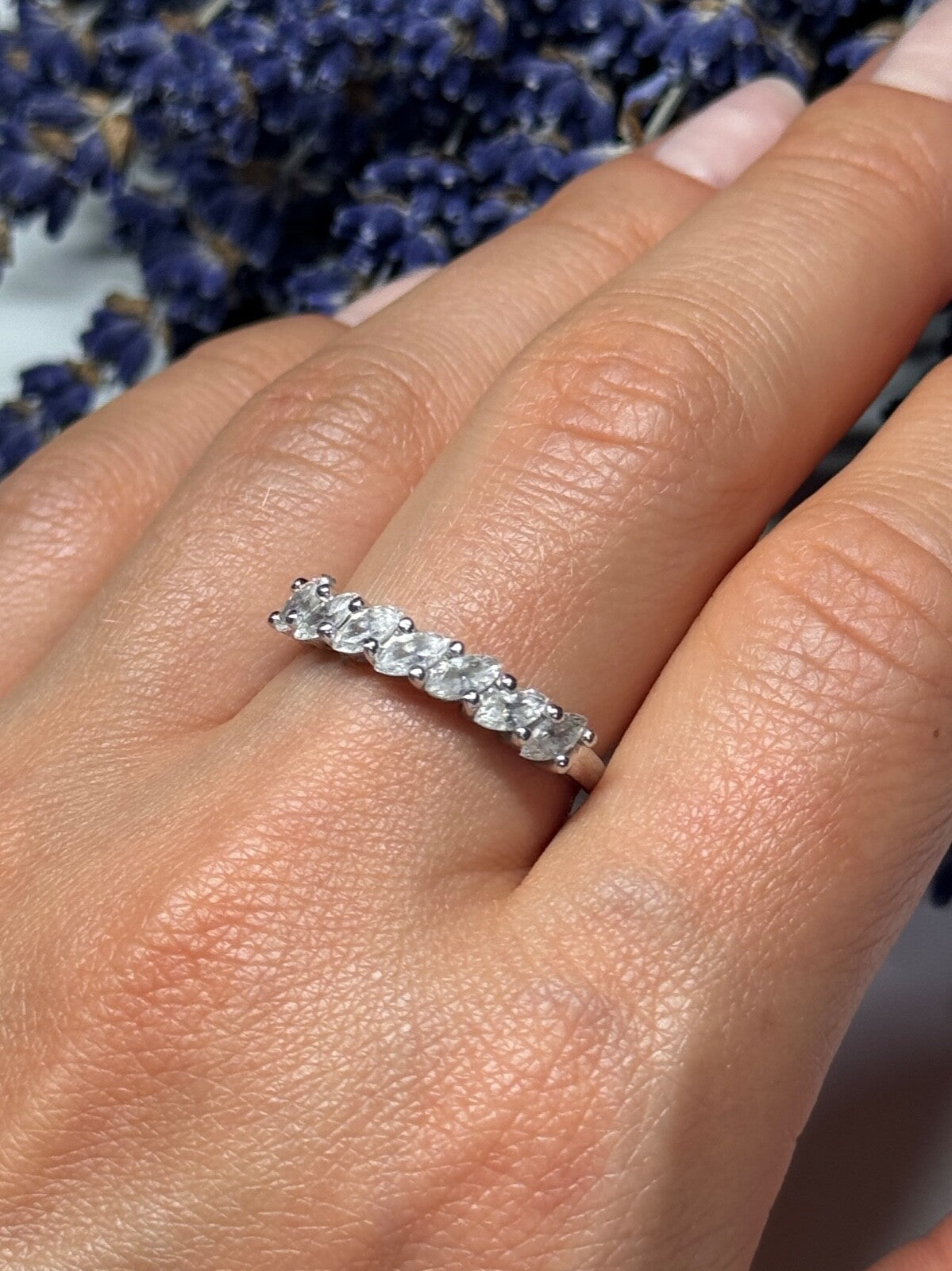 925 Sterling Silver CZ Ring Size 8.5