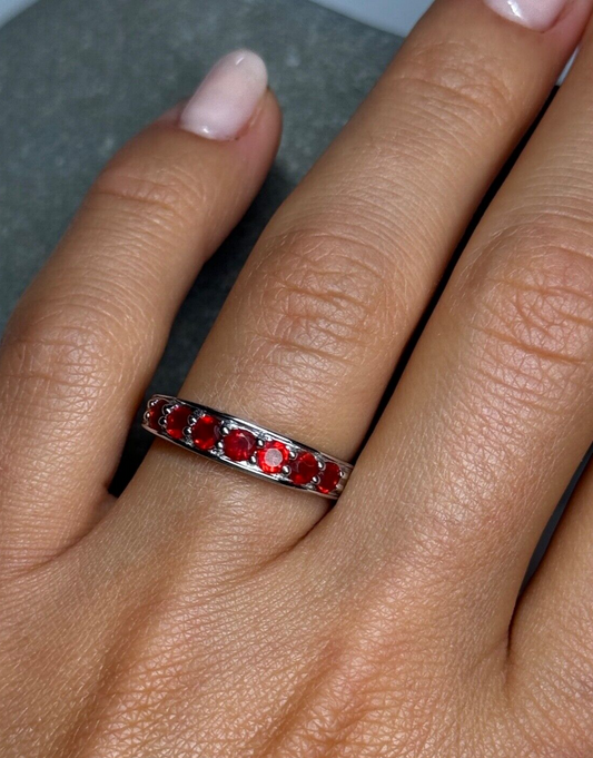 925 Sterling Silver Spinel Ring Size 7.5