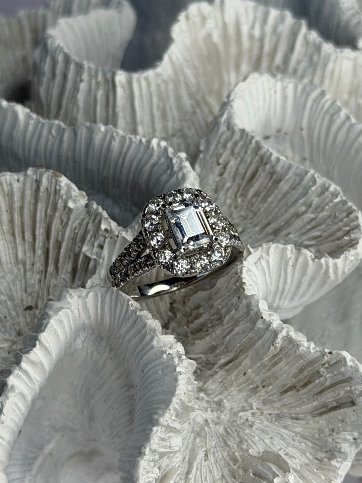GOC 925 Sterling Silver Cz Ring Size 7
