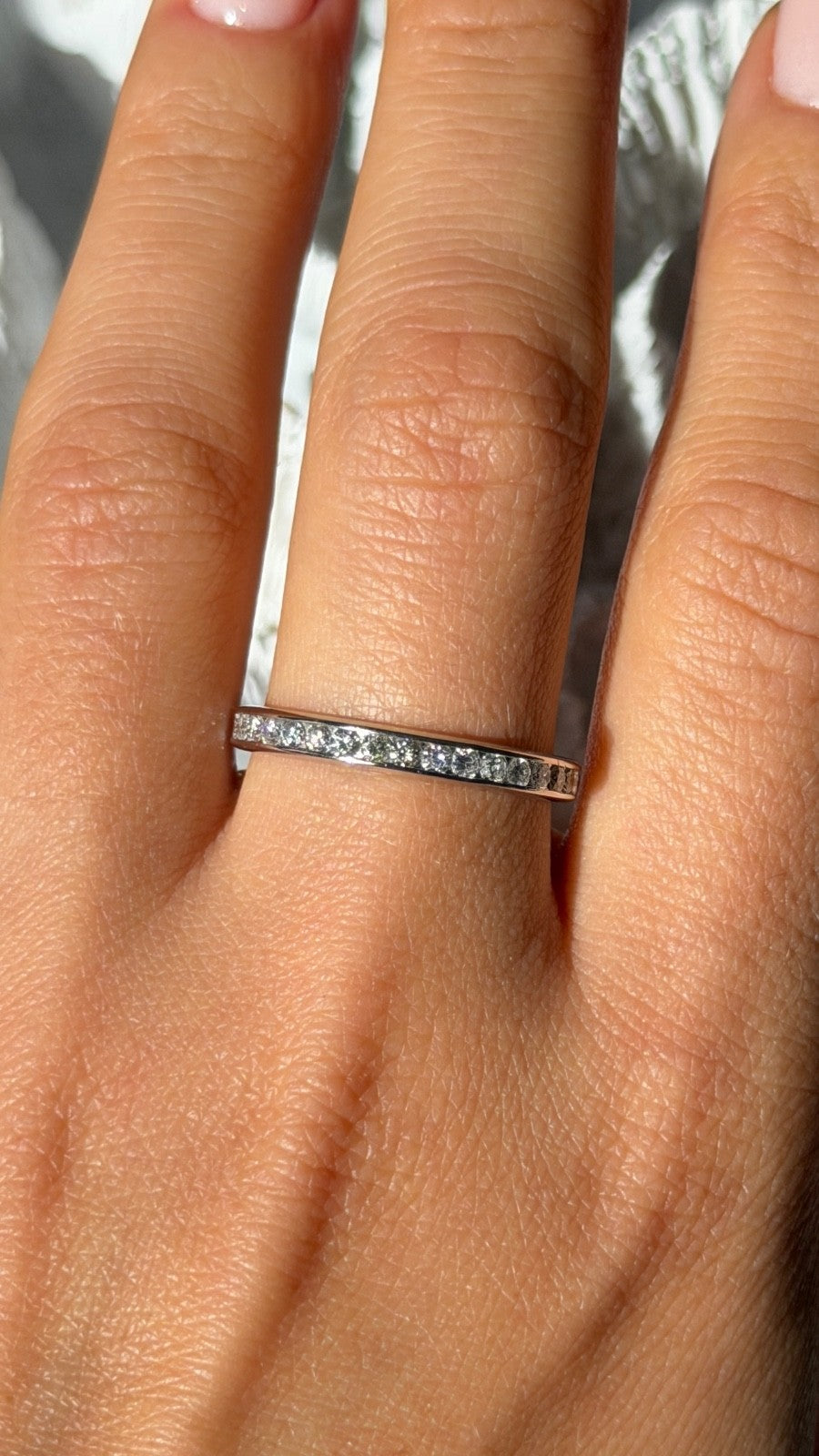 Platinum Diamond 1.10 ct Band Ring Size 10