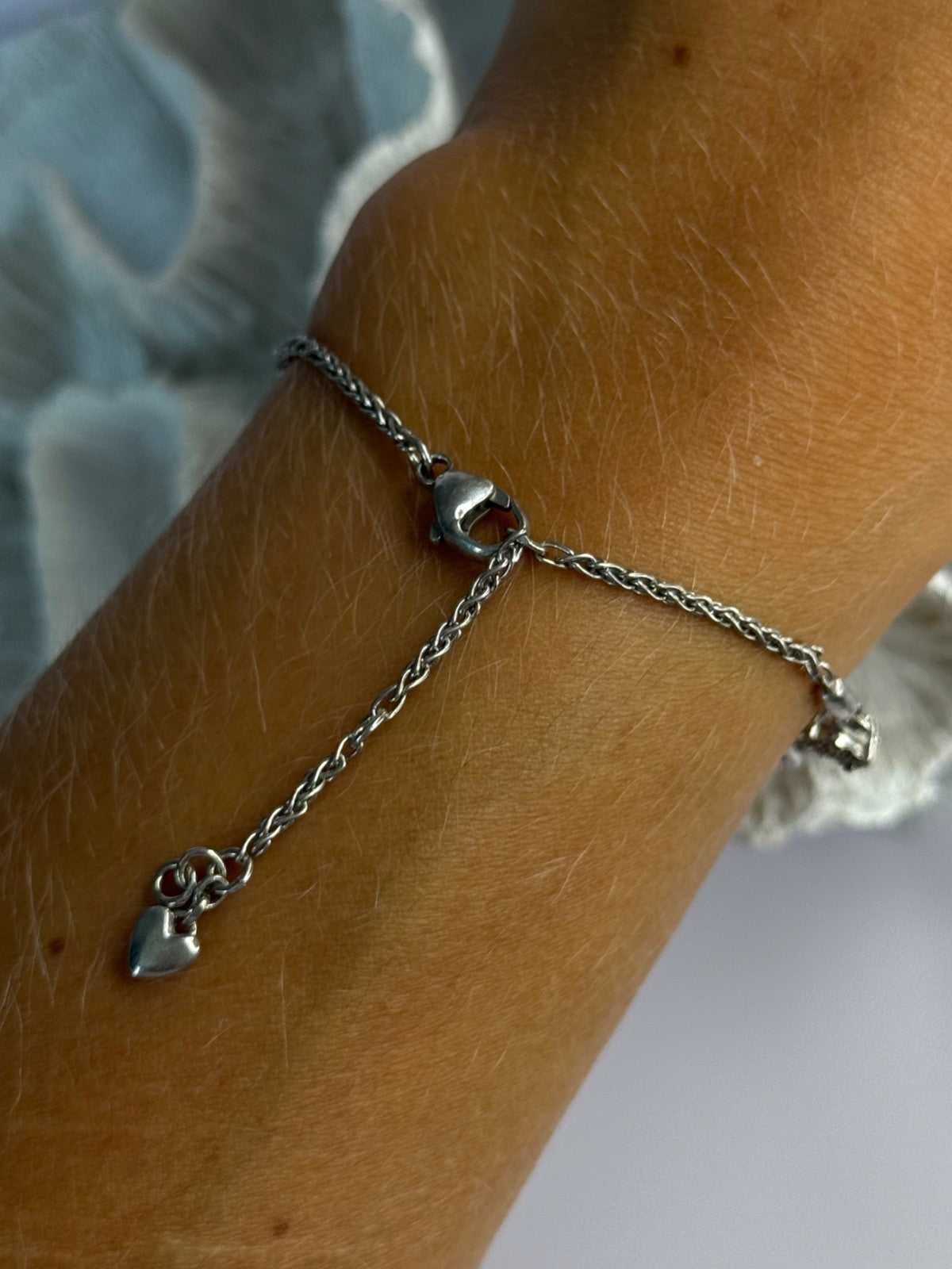 925 Sterling Silver Infinity Heart Bracelet Length 6-8