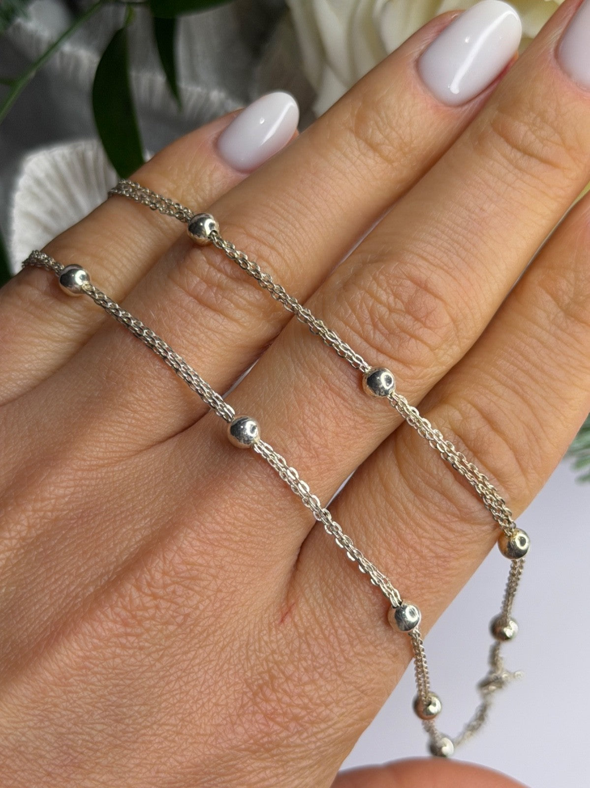 Elegant Italy 925 Sterling Silver Necklace Length 23 Inch
