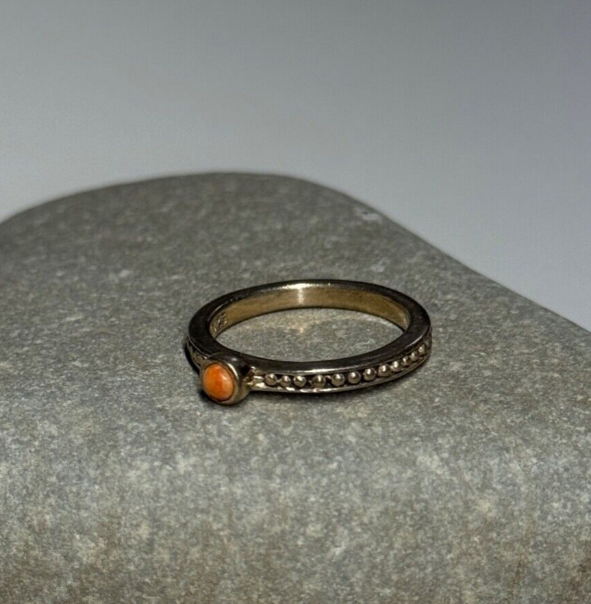 925 Sterling Silver Agate Ring Size 6