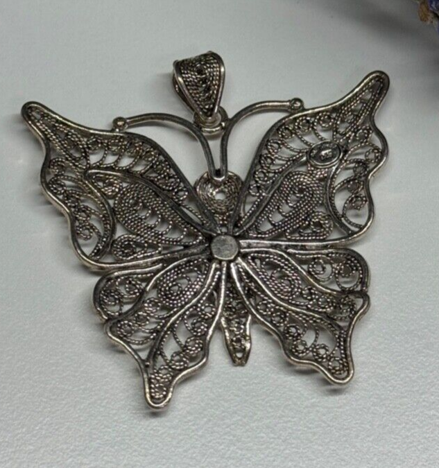925 Sterling Silver Butterfly Pendant
