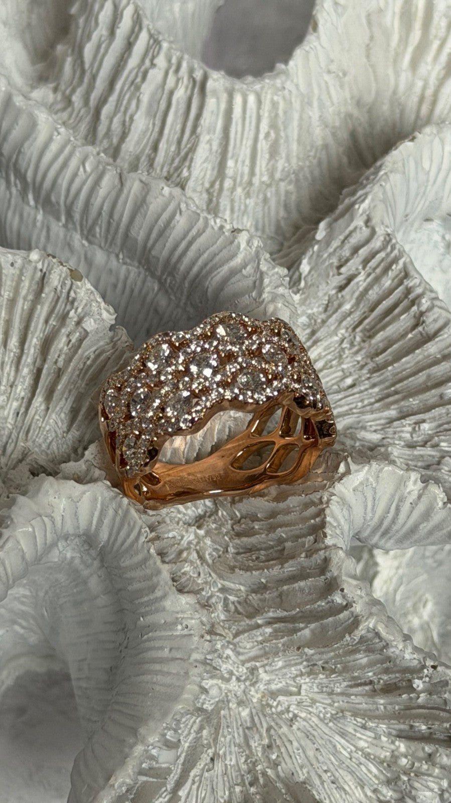 Cordova 750 18K Rose Gold Diamond 1.84 carats Ring Size 6.5