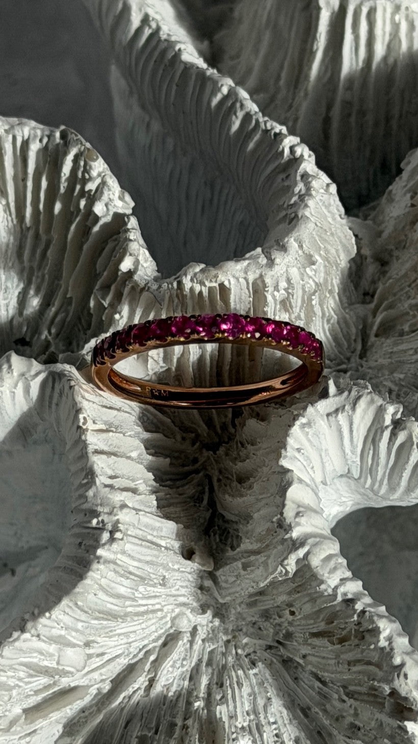 10K Rose Gold Ruby 0.50 ct  Ring Size 7