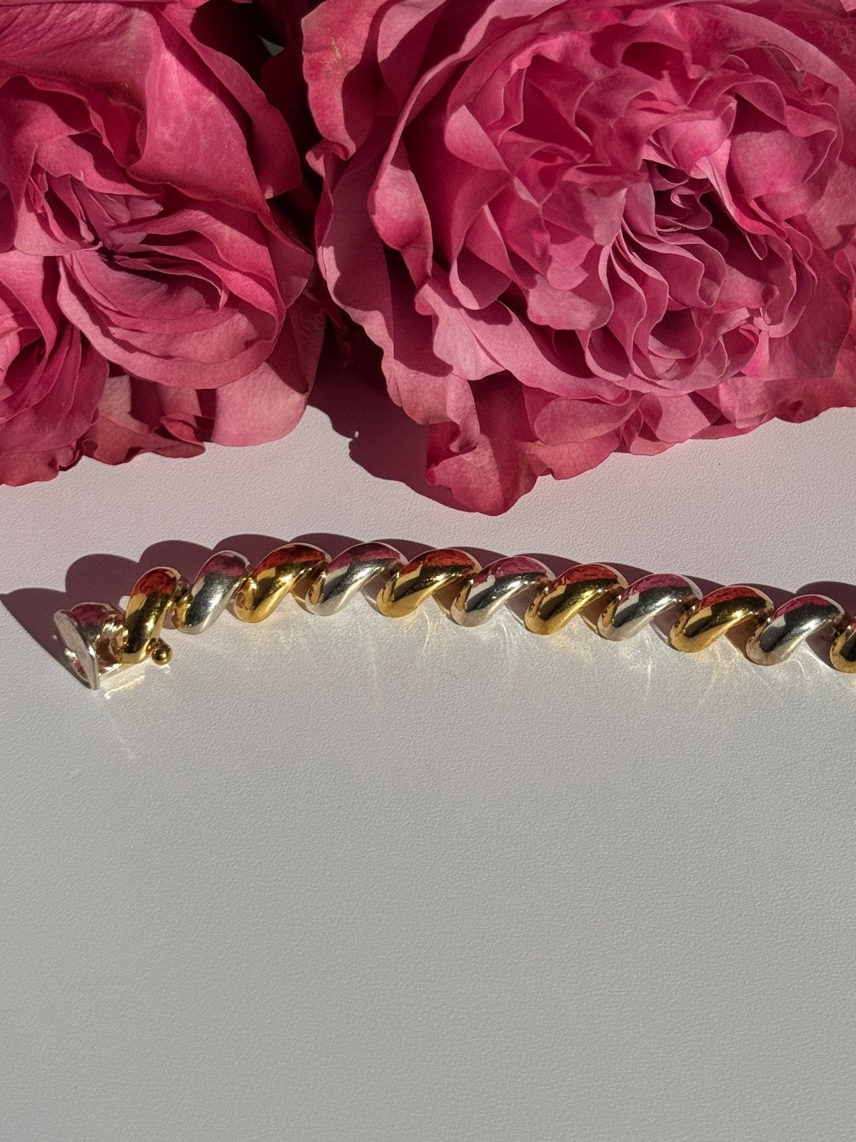Italy Milor 925 Sterling Silver Gold Plated Bracelet 7 Inch