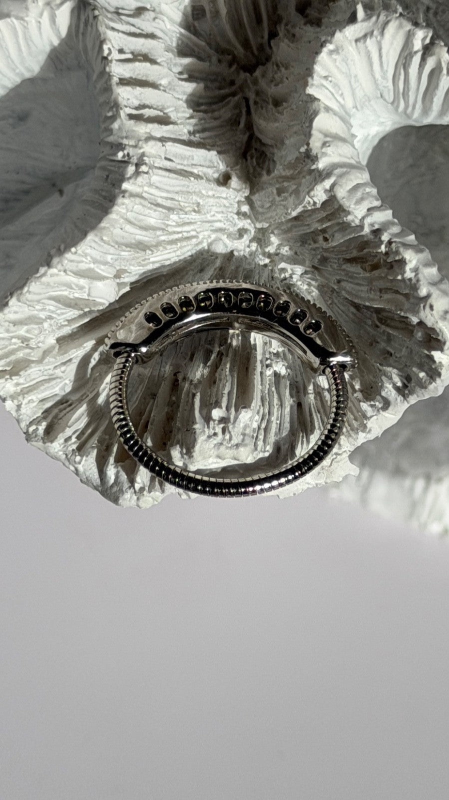 Unique Design 14K White Gold Diamond 0.25 ct Ring Sizable