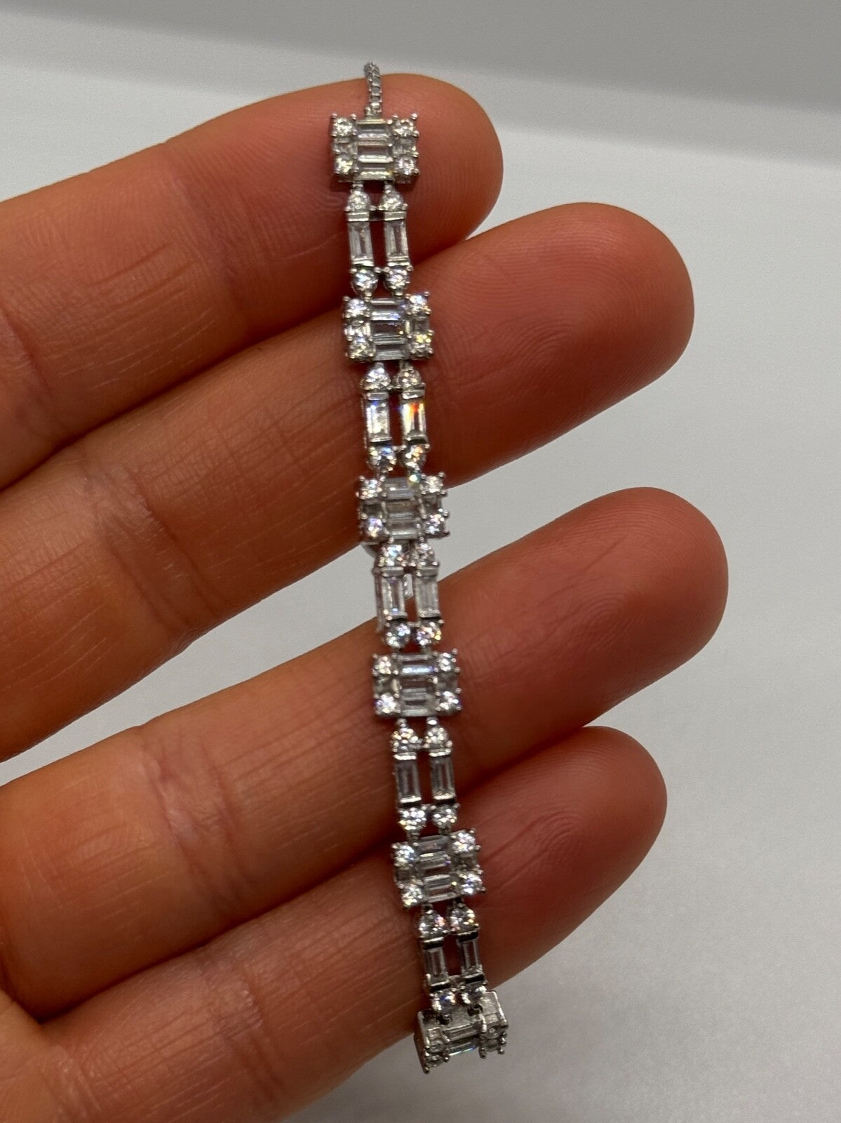 925 Sterling Silver CZ Bracelet