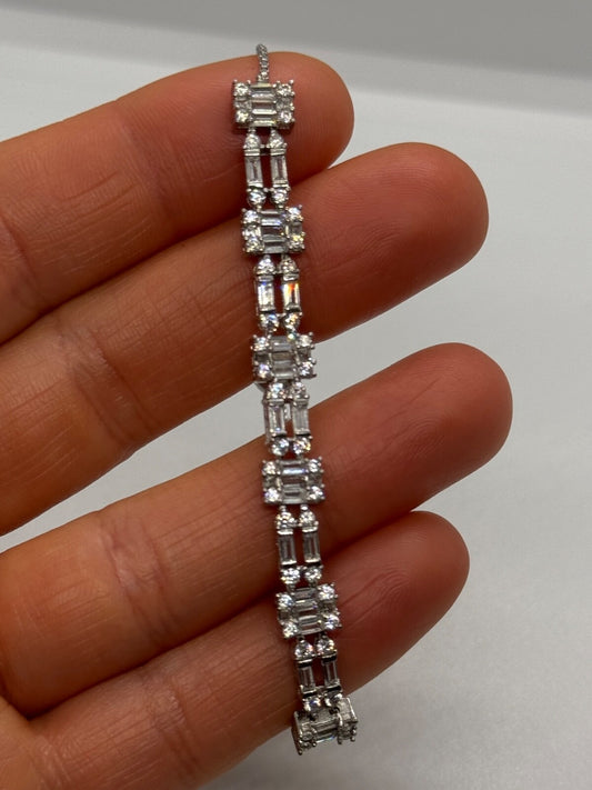 925 Sterling Silver CZ Bracelet