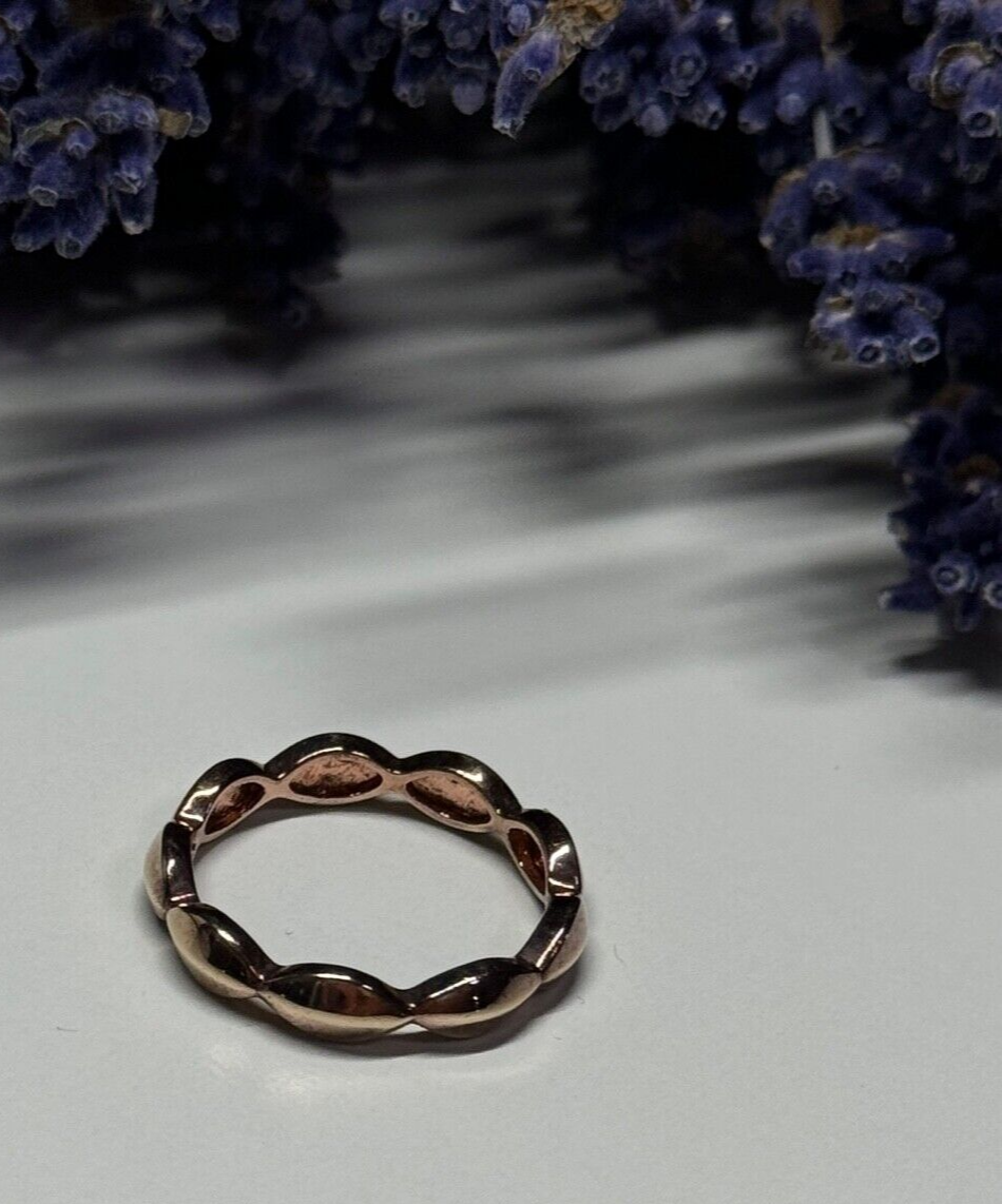 925 Sterling Silver Gold Plated Ring Size 6