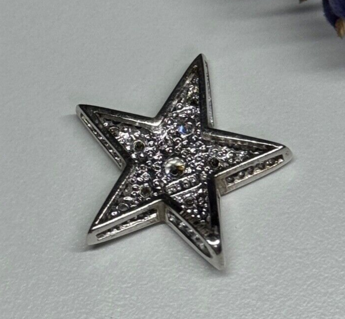 925 Sterling Silver CZ Star Pendant