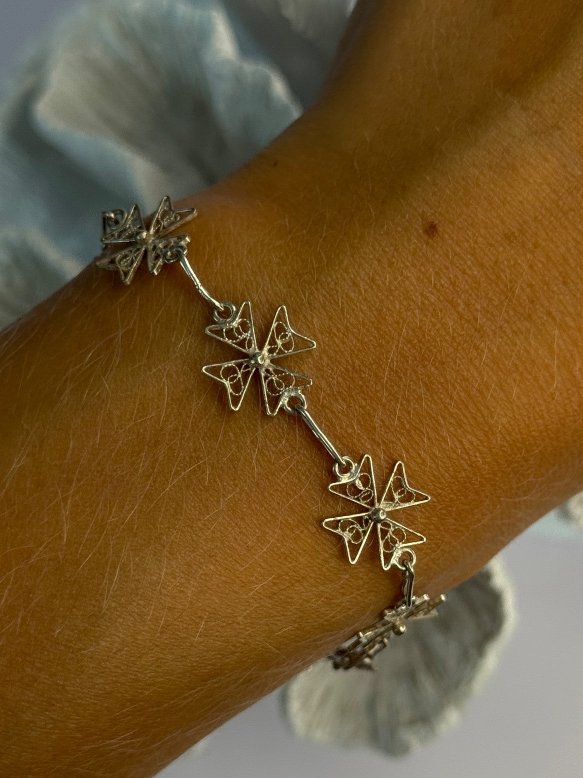 Lovely 925 Sterling Silver Bracelet Length 7