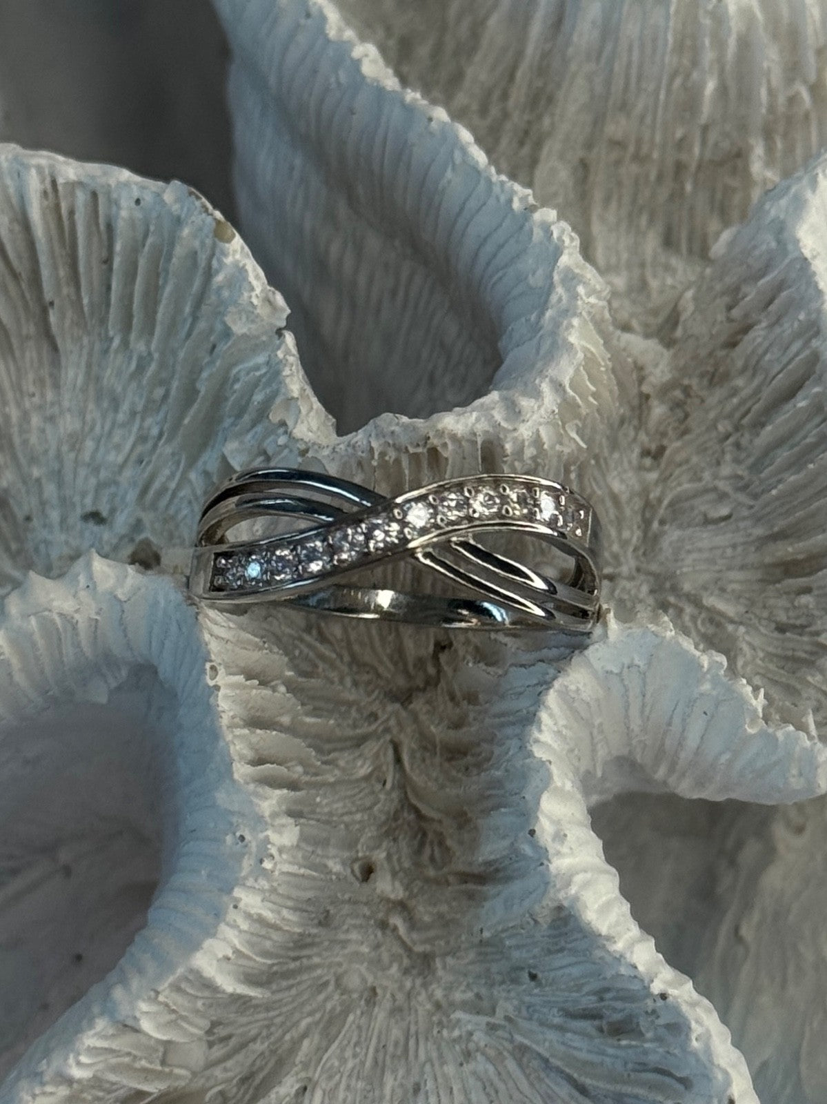 925 Sterling Silver Beryl Ring Size 9