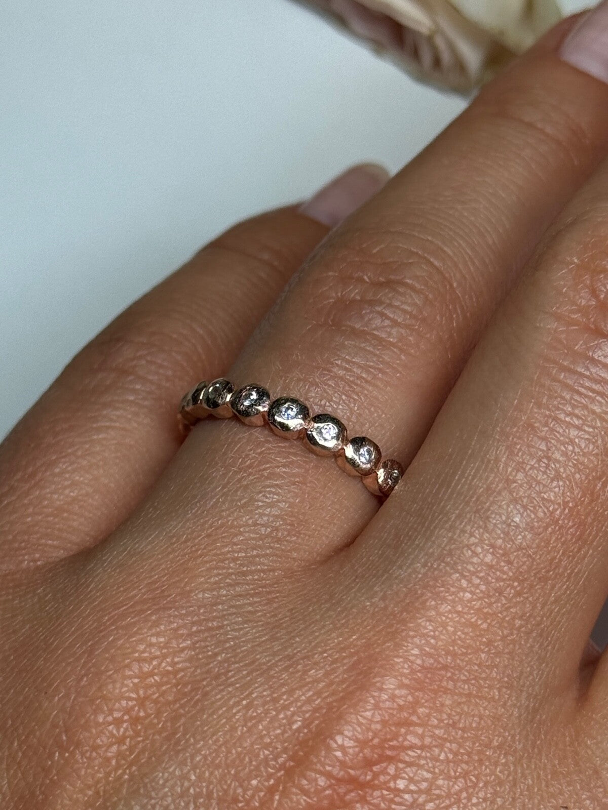 925 Sterling Silver Gold Plated CZ Ring Size 7