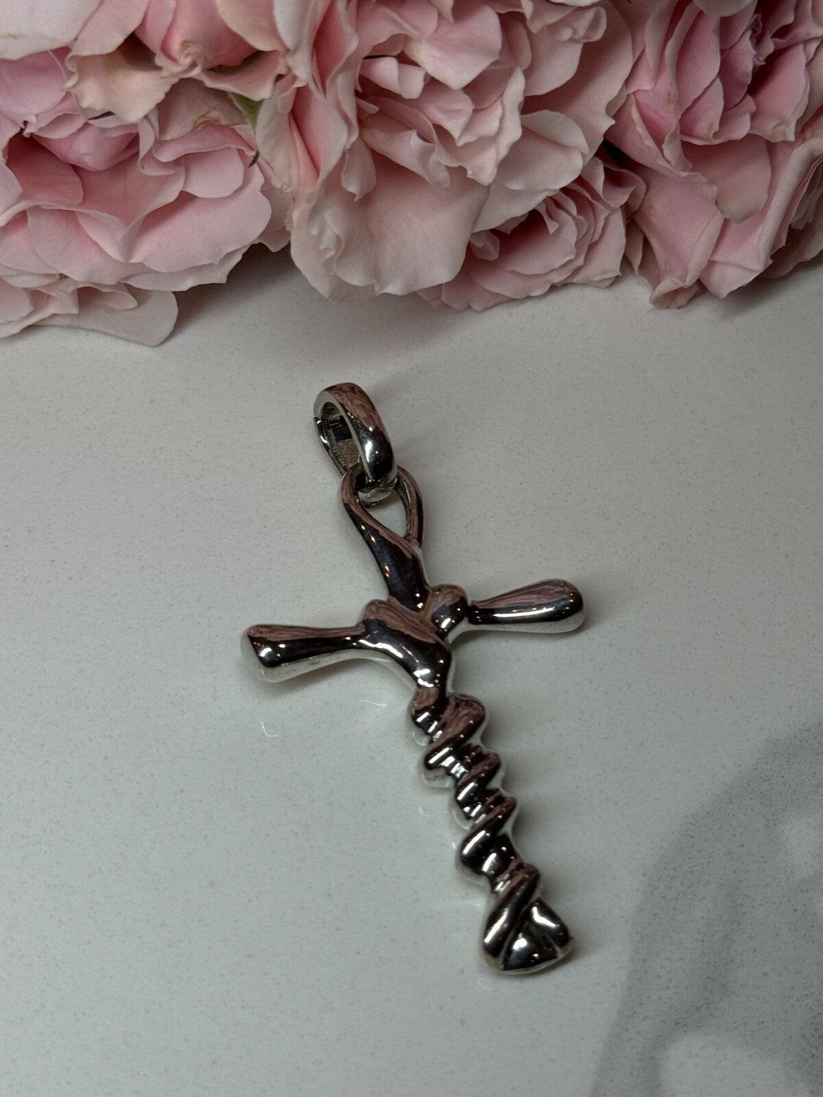 925 Sterling Silver Cross Length 3 in