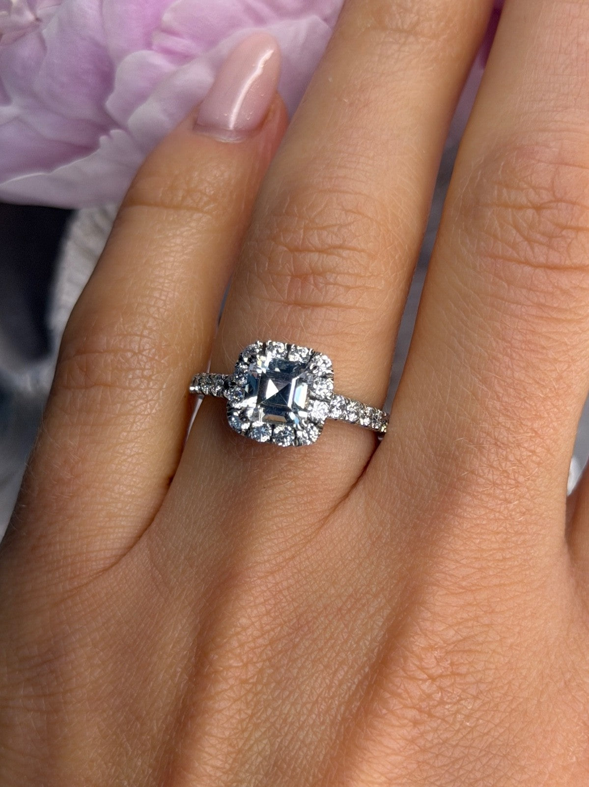 GOC 925 Sterling Silver tcw 1.75 Cz Ring Size 7
