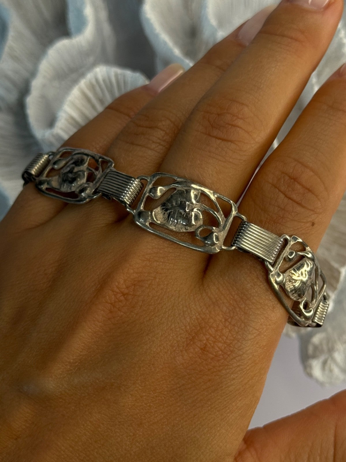 Vintage Dane Craft 925 Sterling Silver Bracelet Size 7.5