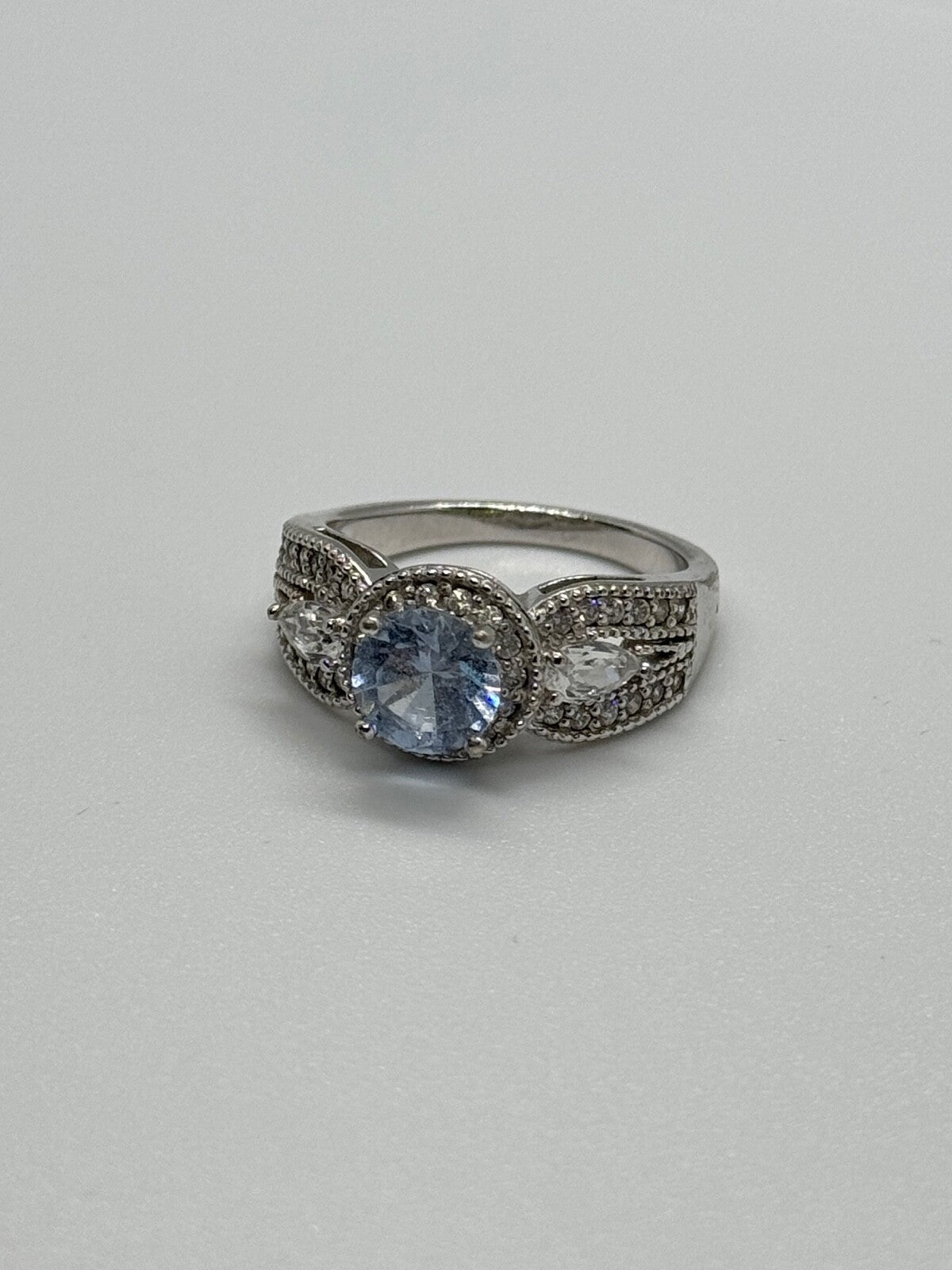 925 Sterling Silver CZ Ring Size 6.5