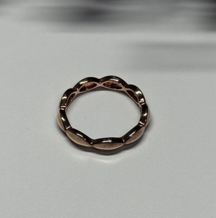 925 Sterling Silver Gold Plated Ring Size 6