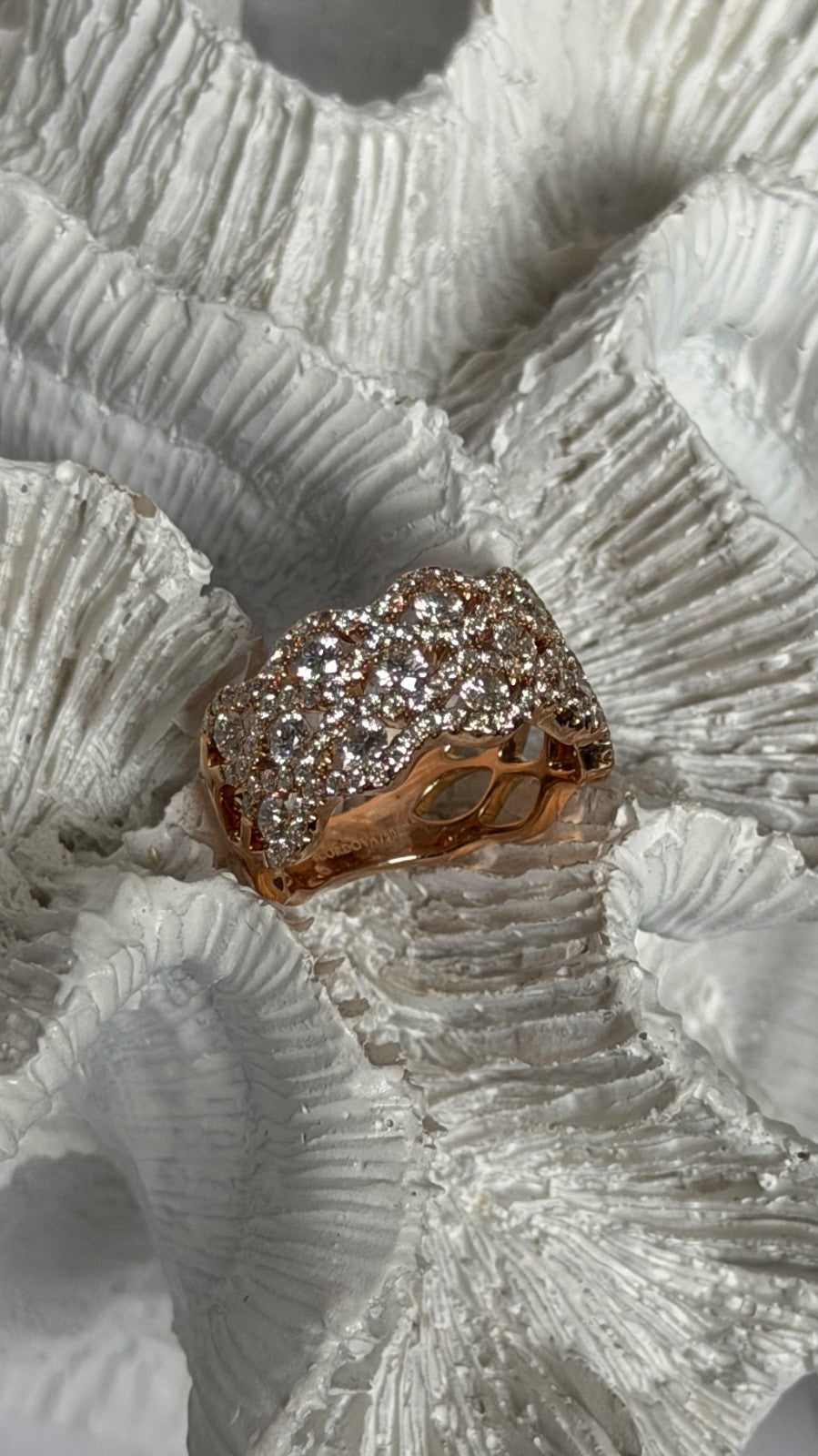 Cordova 750 18K Rose Gold Diamond 1.84 carats Ring Size 6.5