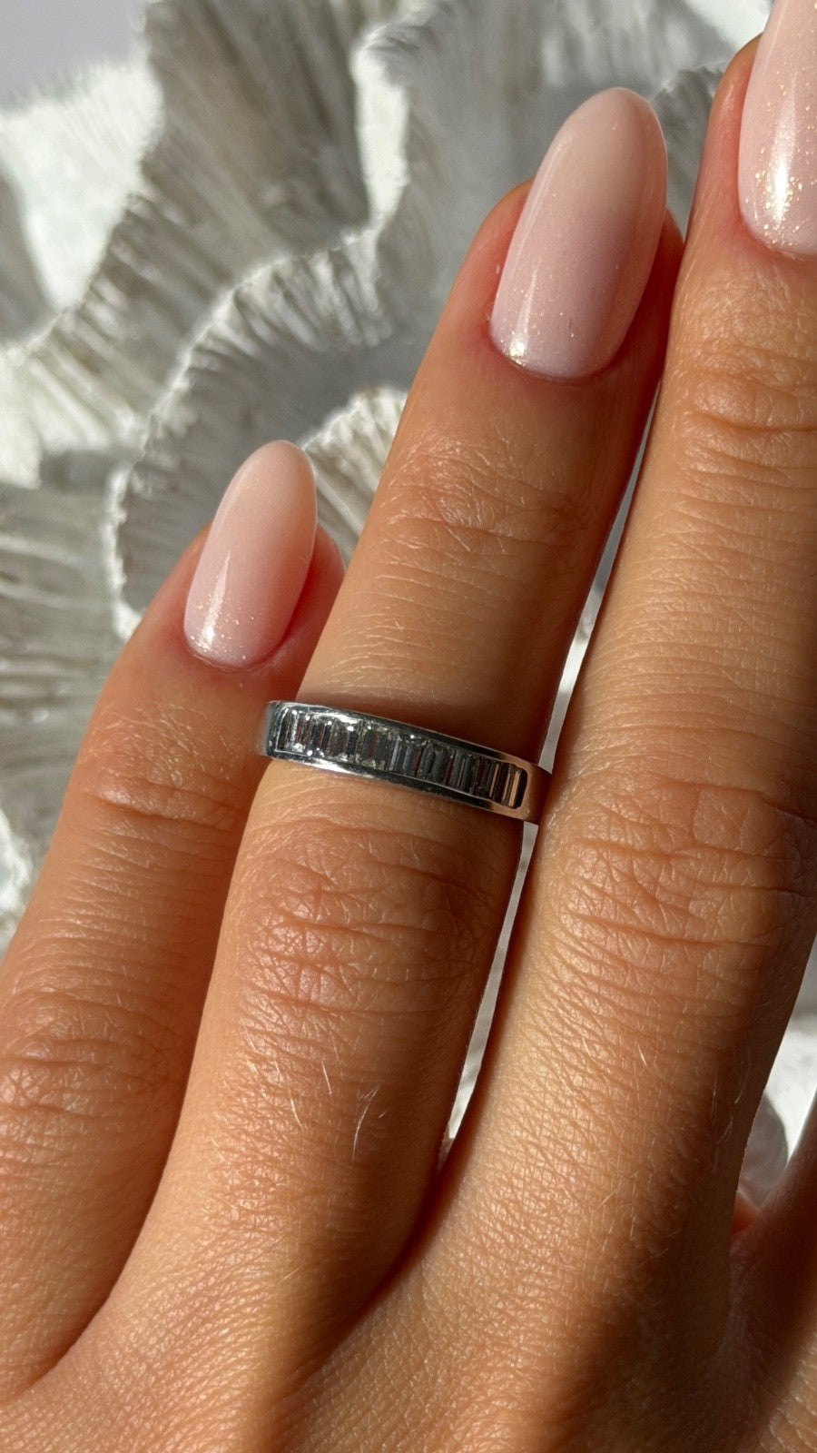 Classy Platinum Diamond 0.48 ct Ring Size 5.5