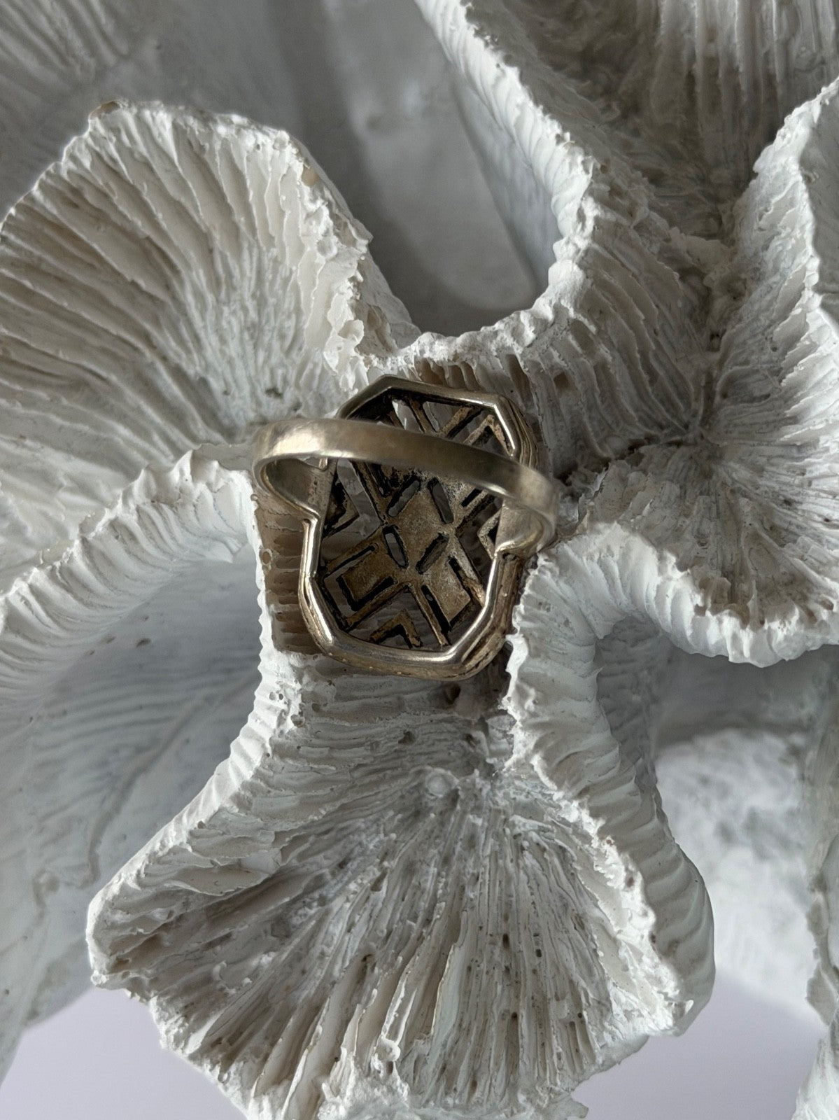 Vintage 925 Sterling Silver Marcasite Ring Size 6.5